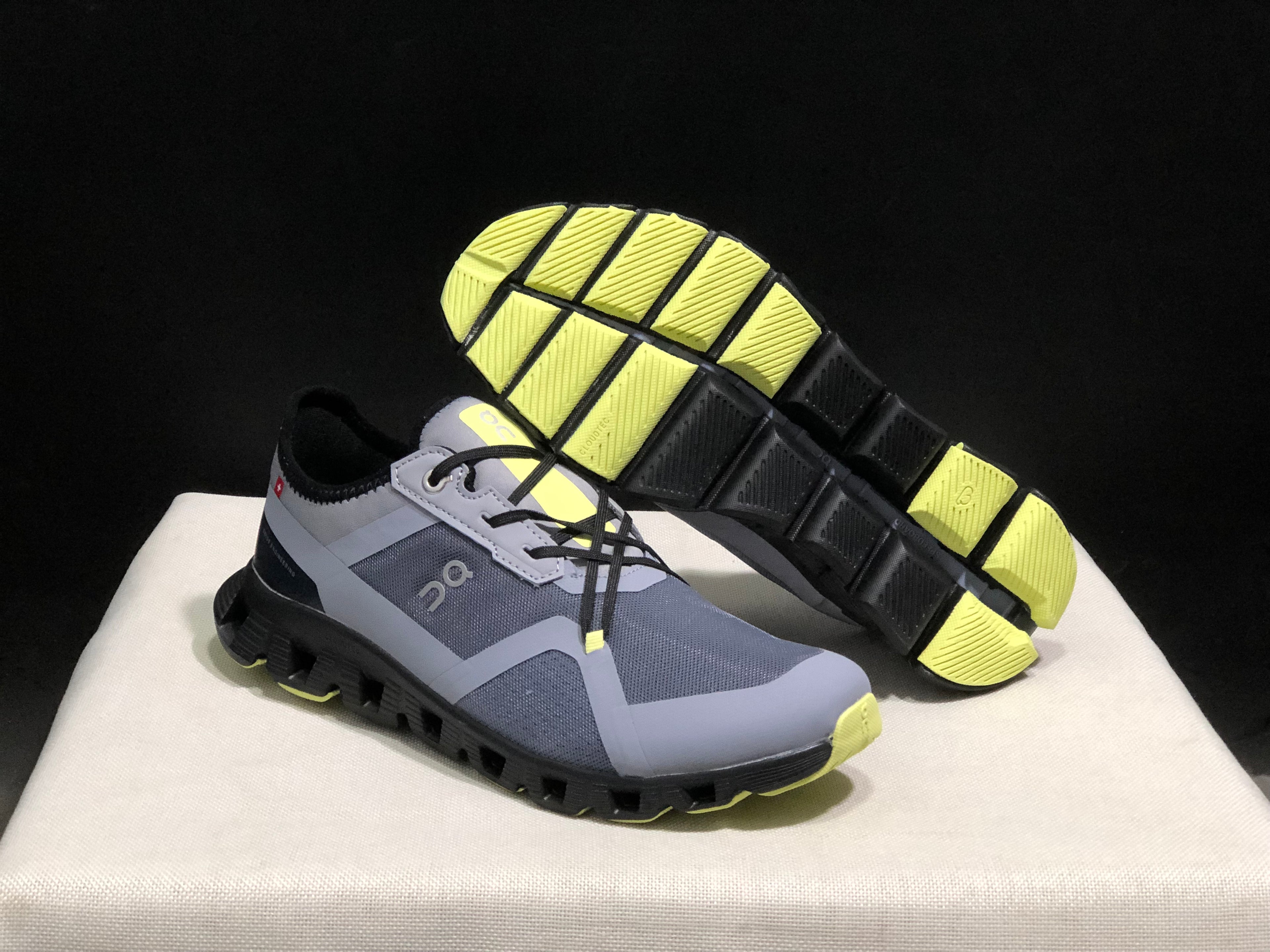 On Running Cloud X 3 AD Comfortable Wear-Resistant Training Shoes Grey/Hay