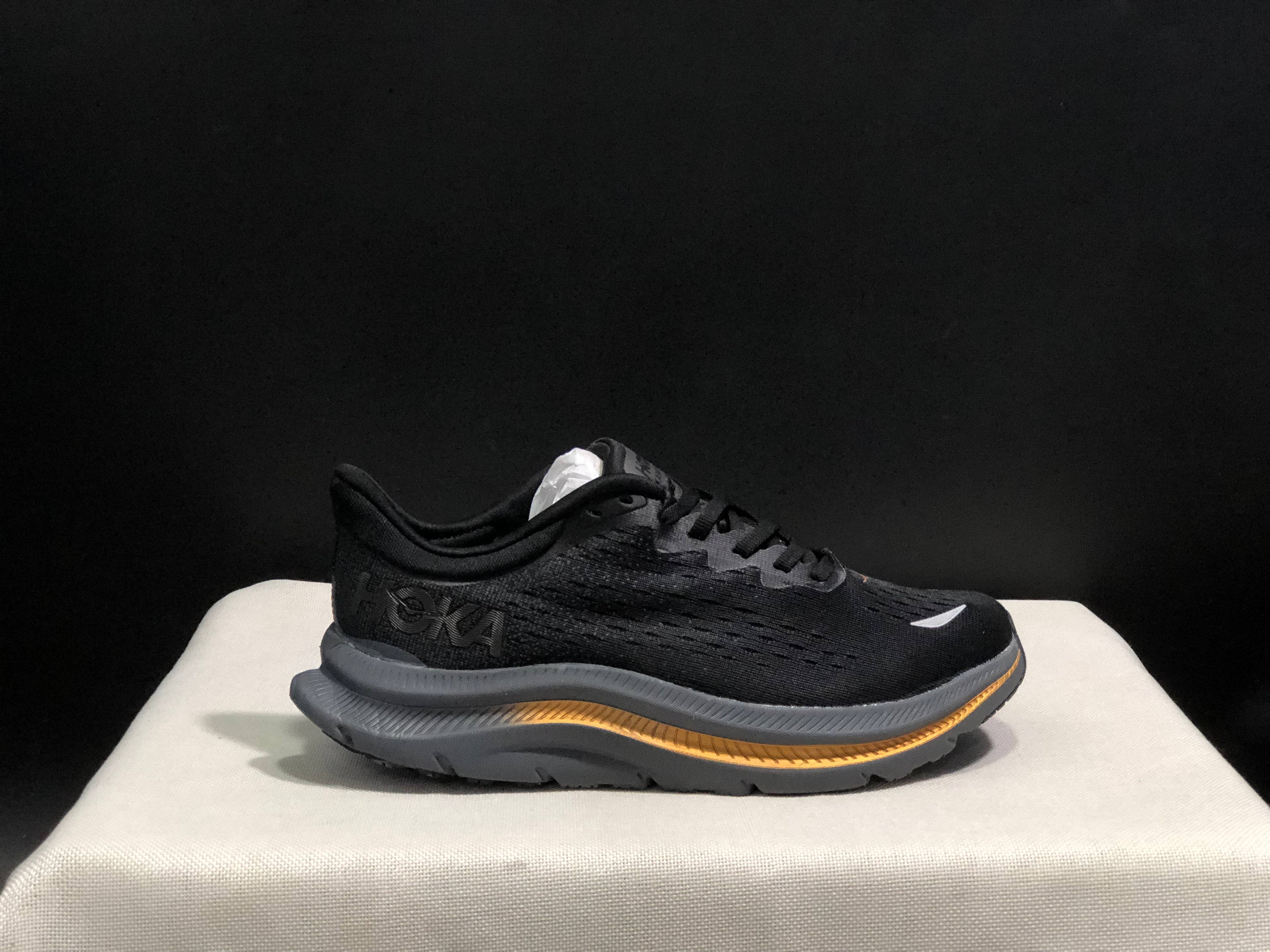 Hoka One One Kawana Cushioning Comfortable Gym Running Shoes Sneakers Black