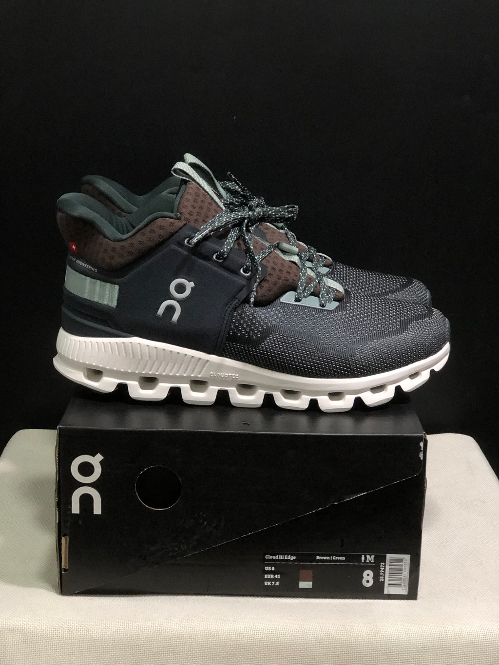 On Running Cloud Hi Edge Outdoor Training Running Shoes Brown/Dark Green