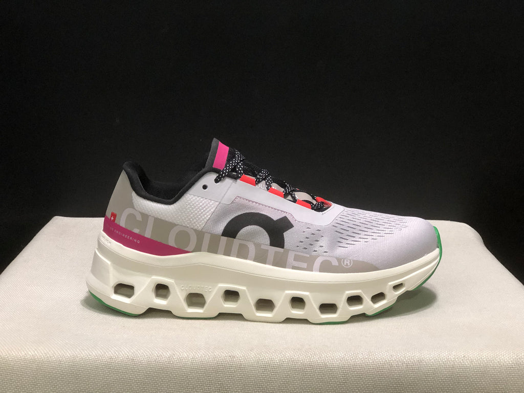 On Running Cloudmonster Anti-Slip Running Shoes Silver/Ivory