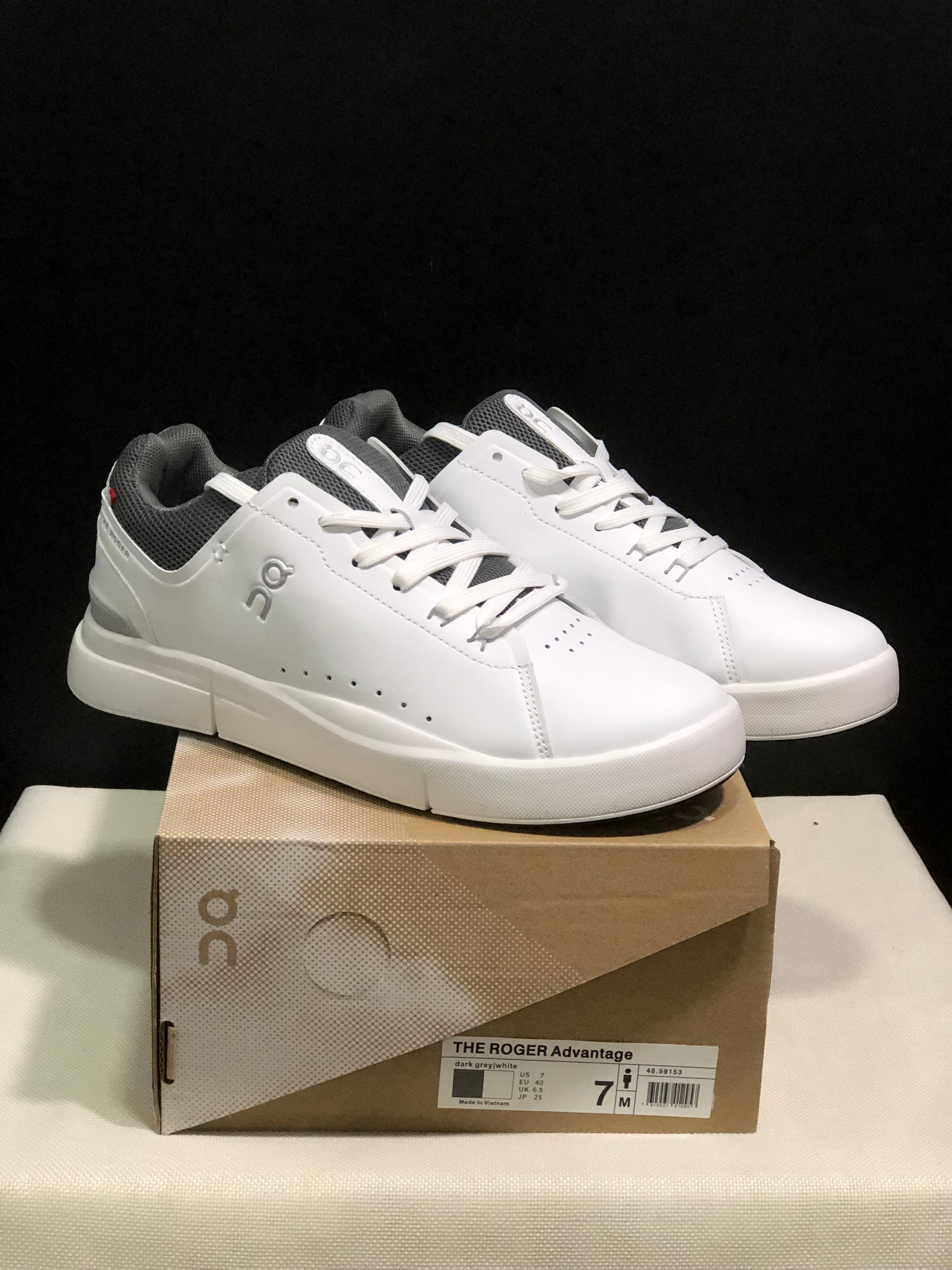 On Running The Roger Spin Board Shoes White/Wolf Grey