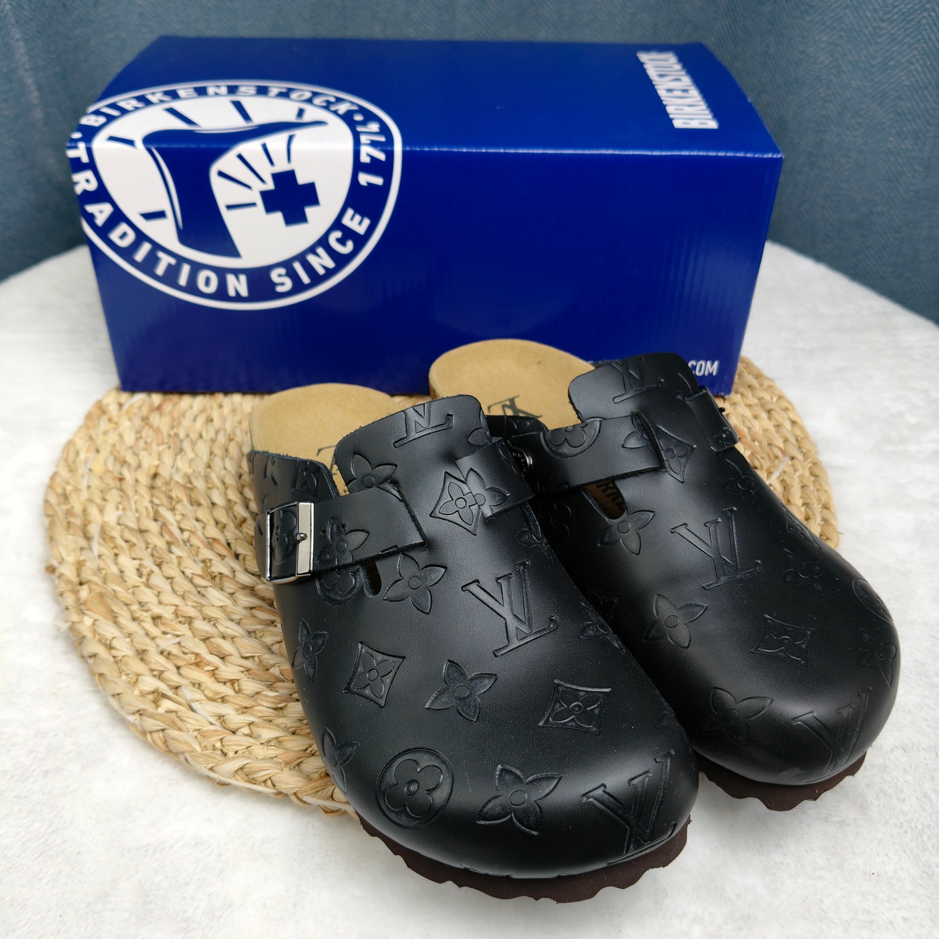 Birkenstock Boston Shiny Leather Casual Shoes Joint Edition