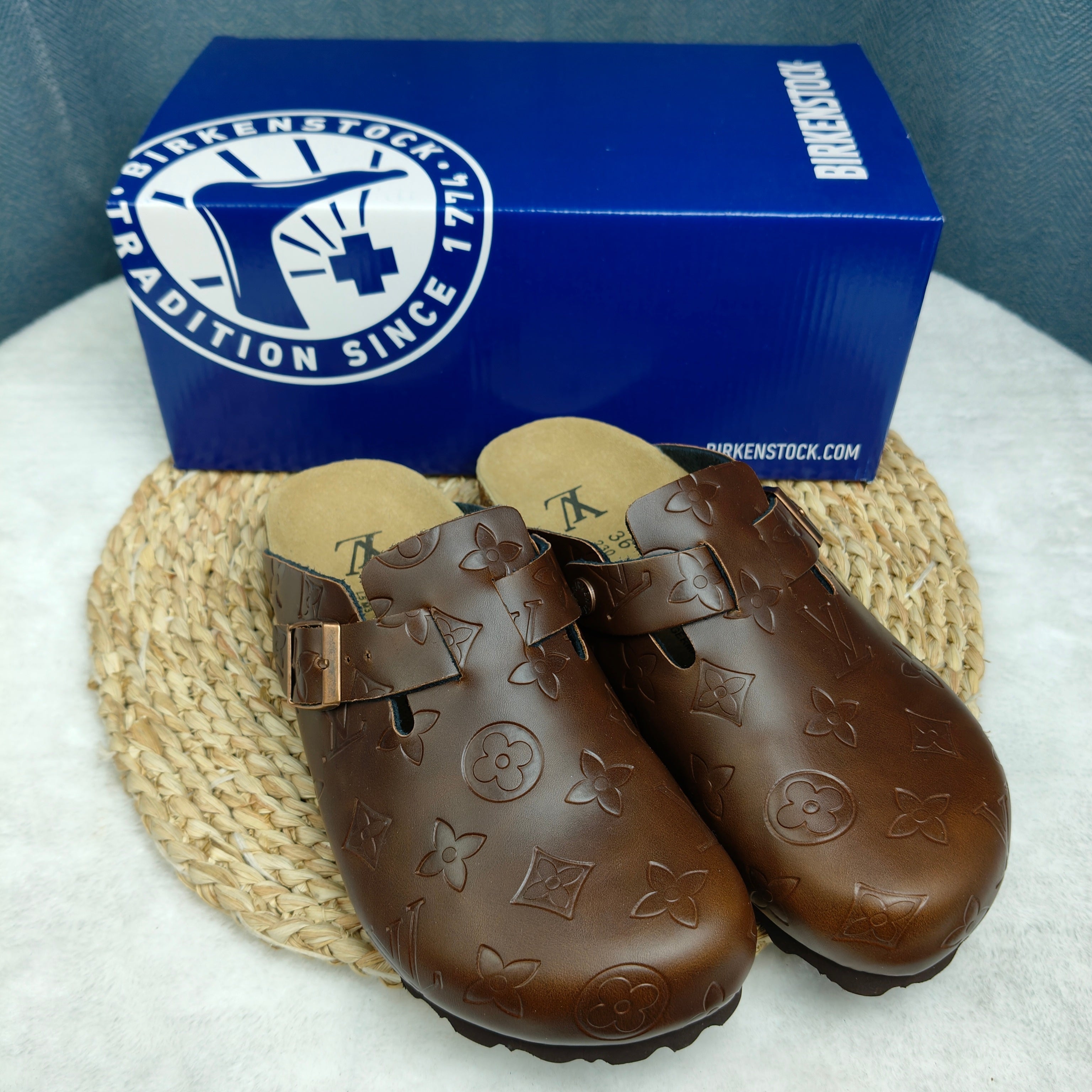 Birkenstock Boston Shiny Leather Casual Shoes Joint Edition