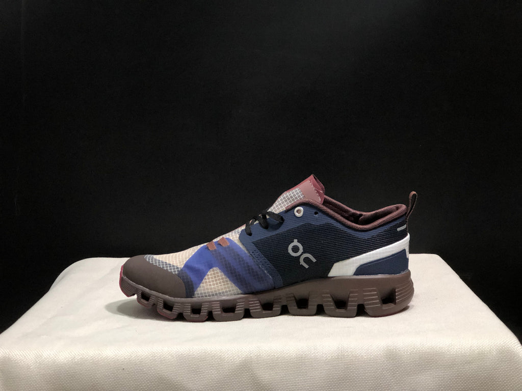 On Running Cloud X Shift Breathable And Shock-Absorbing Lightweight Running Shoes Black Ink/Cherry Red