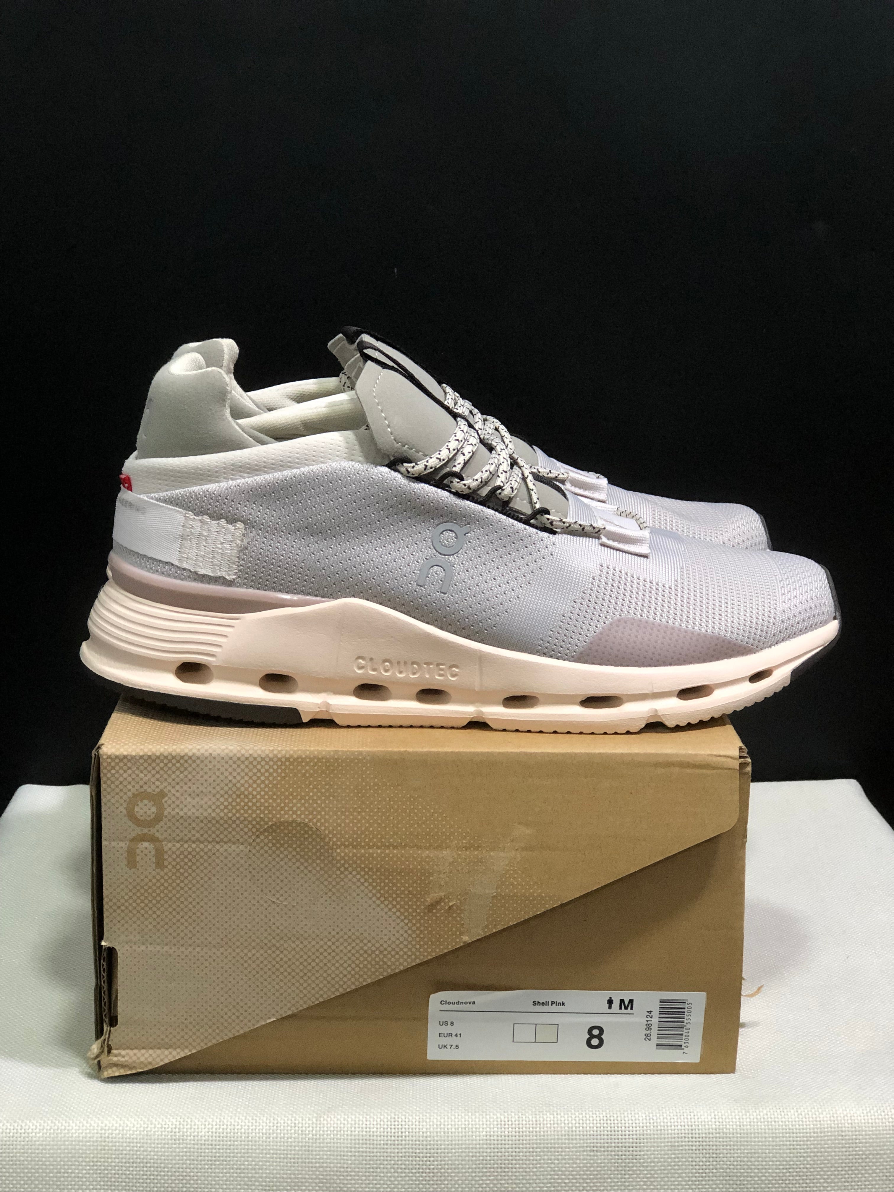 On Running Cloudnova Lightweight Sports Casual Shoes Light Grey