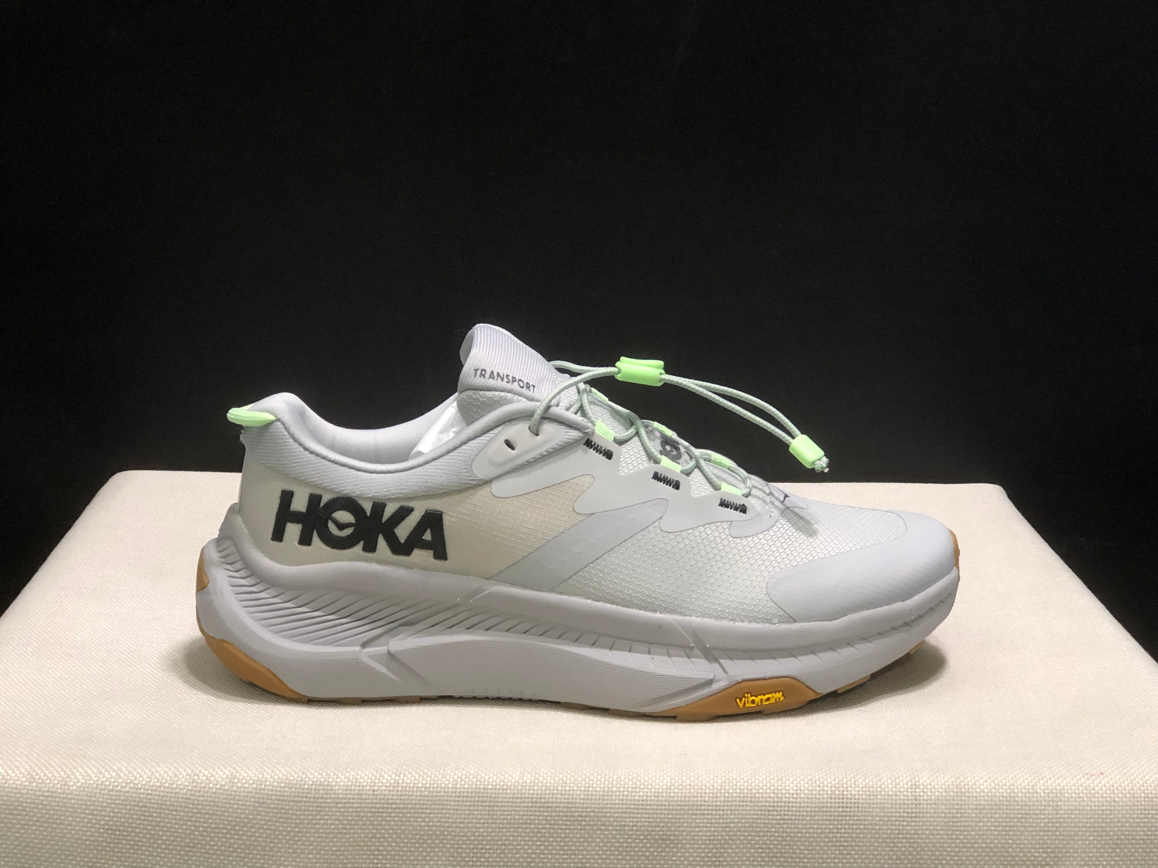 Hoka One One Transport Drawstring Low-top Running Shoes Sneakers Silver