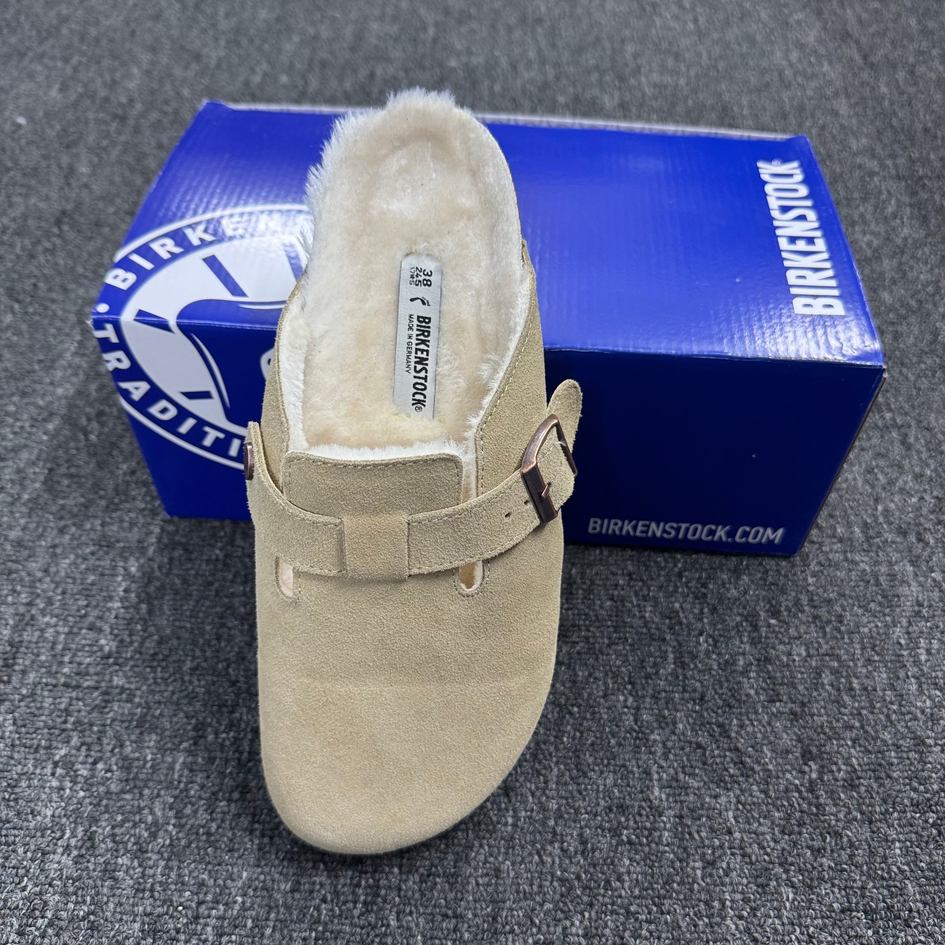 Birkenstock Boston Suede Fleece-Lined Casual Shoes