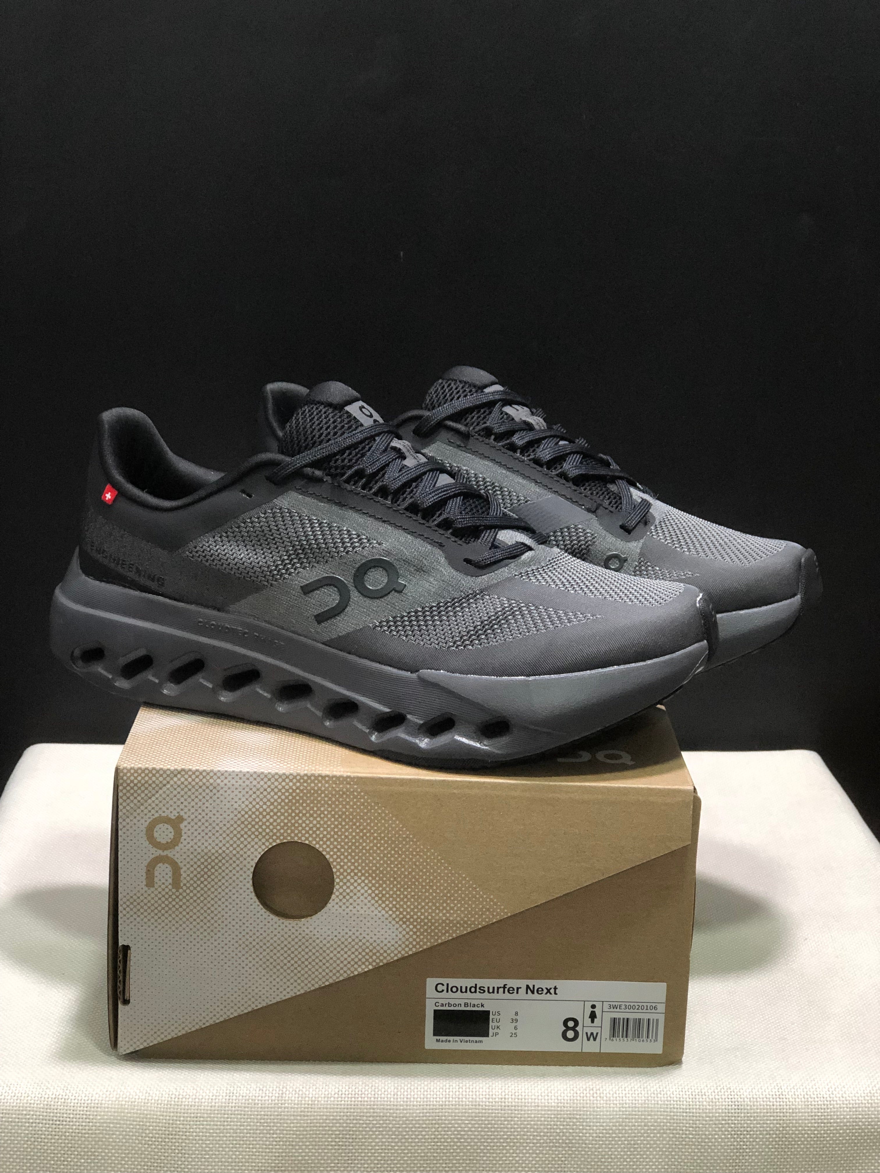 On Running Cloudsurfer Next Casual Running Shoes Carbon Black