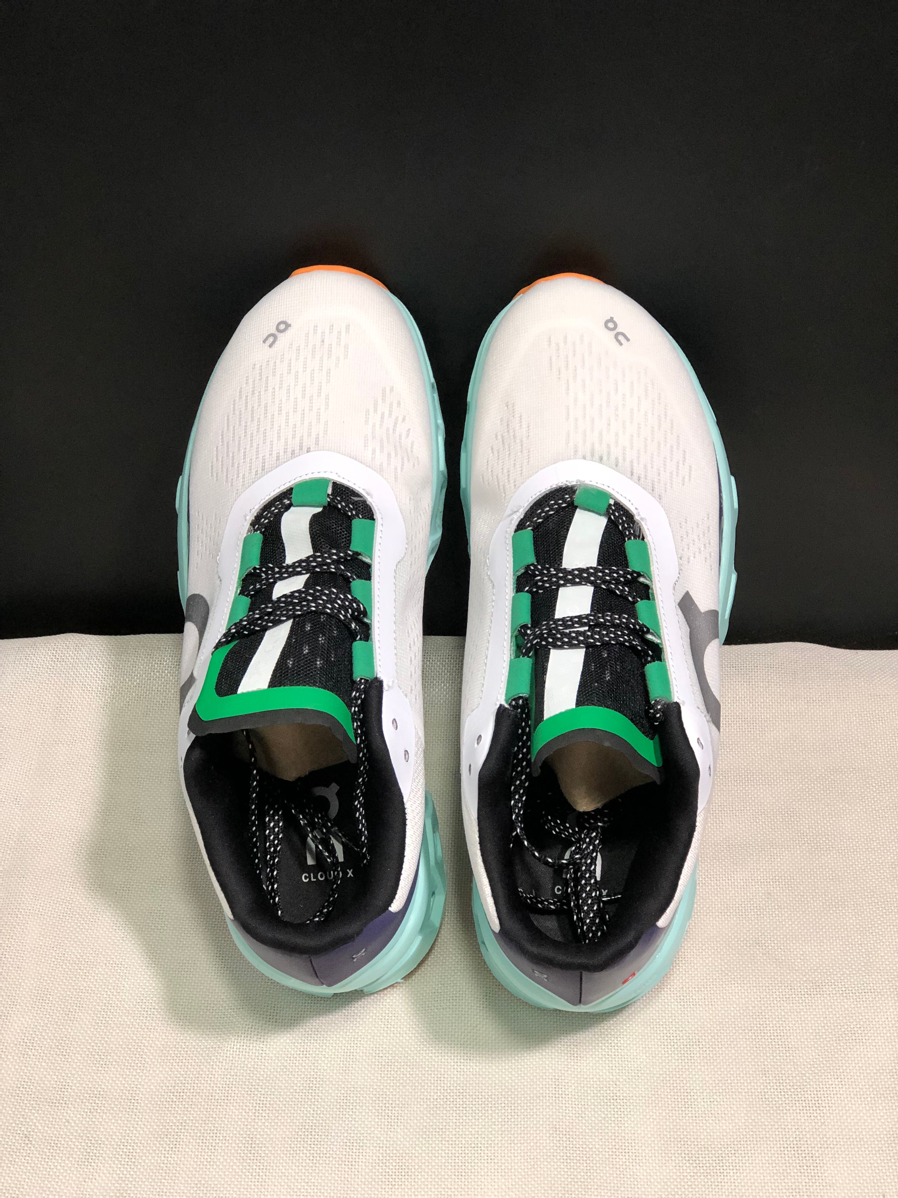 On Running Cloudmonster Anti-Slip Running Shoes White/Tiffany Blue