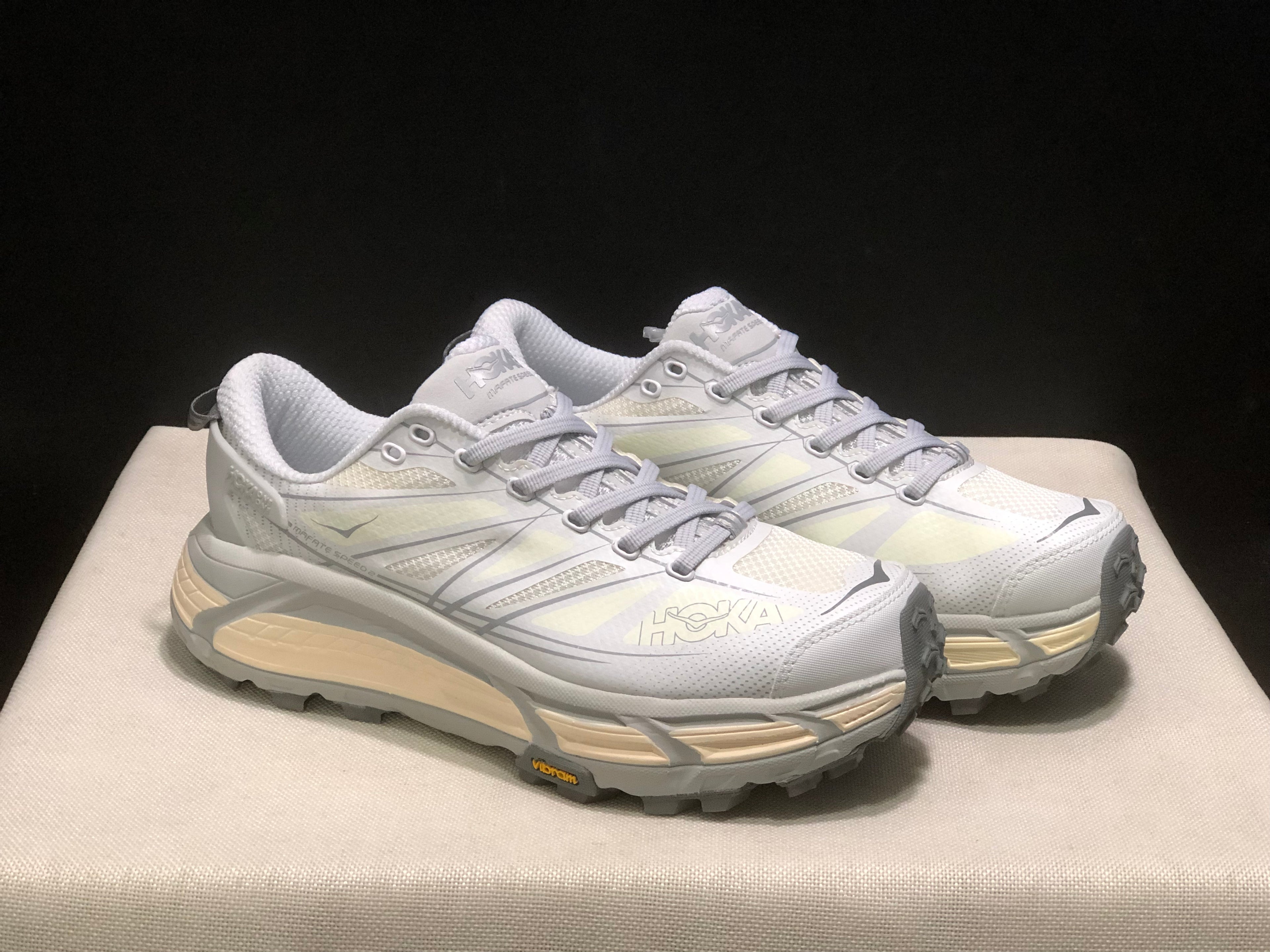 Hoka One One Mafate Speed 2 Mountain Anti-slip Running Shoes White Sneakers
