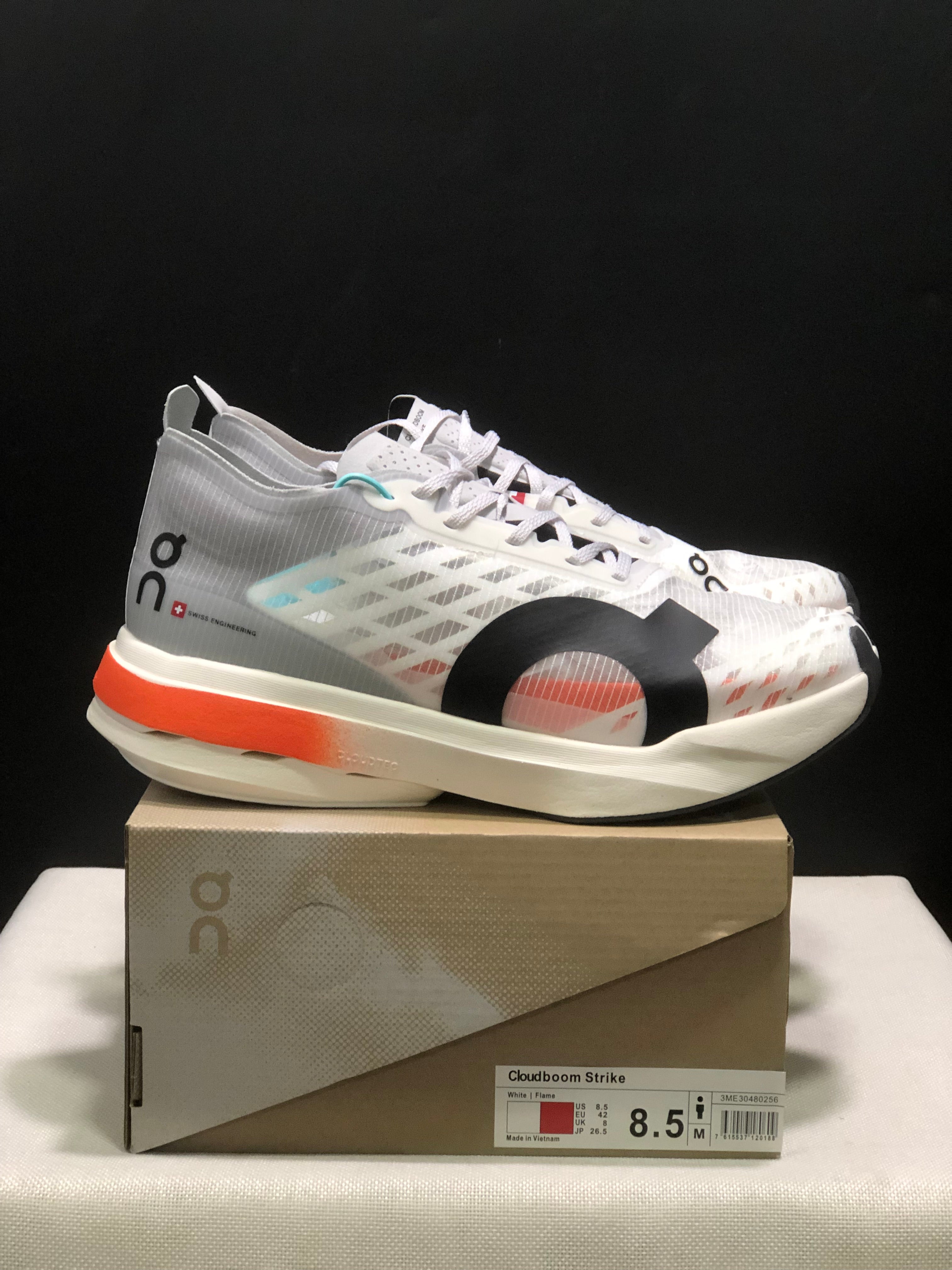 On Running Cloudspike Amplius Shock-Absorbing And Wear-Resistant Marathon Road Running Shoes Gray White