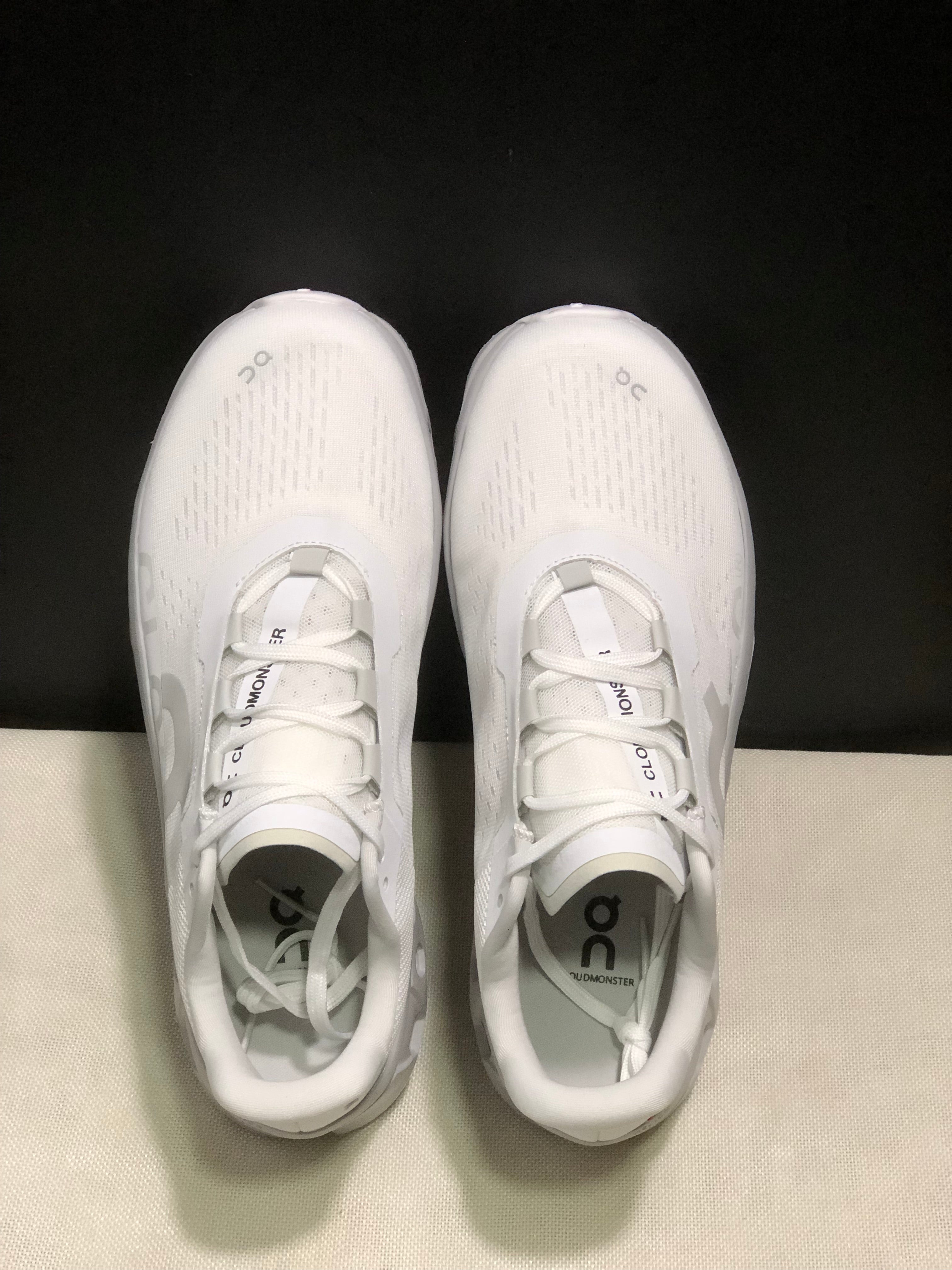 On Running Cloudmonster Anti-Slip Running Shoes White/Frost