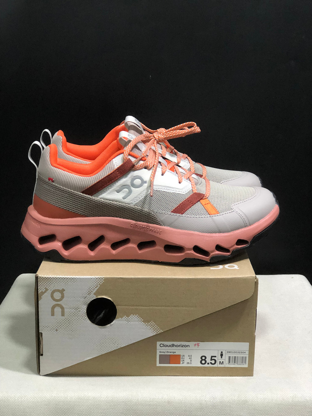 On Running Cloudhorizon Comfortable Hiking Shoes Grey/Orange-Red