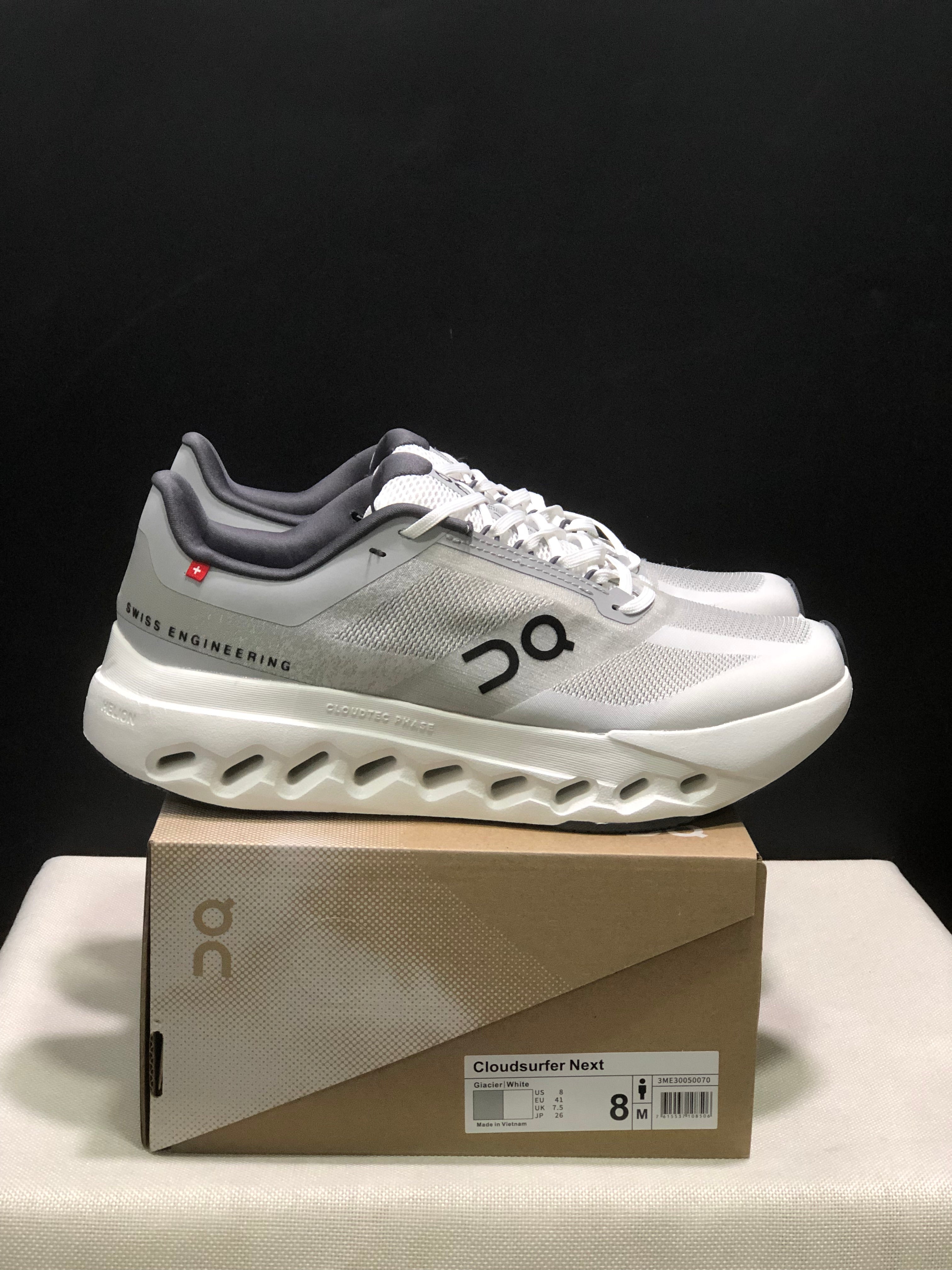 On Running Cloudsurfer Next Casual Running Shoes Giacier/White
