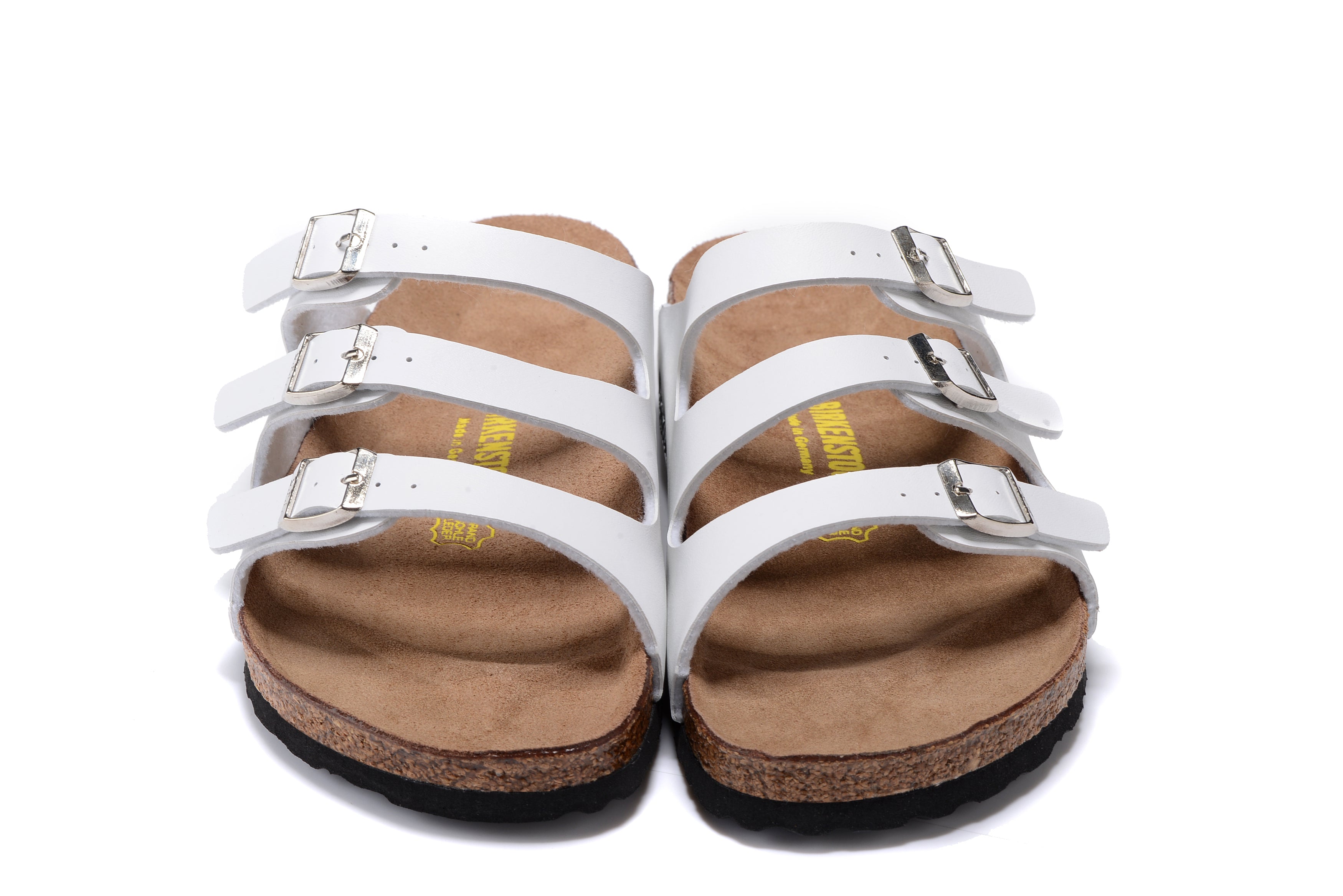 Birkenstock Florida Three-Buckle Matte Leather Sandals