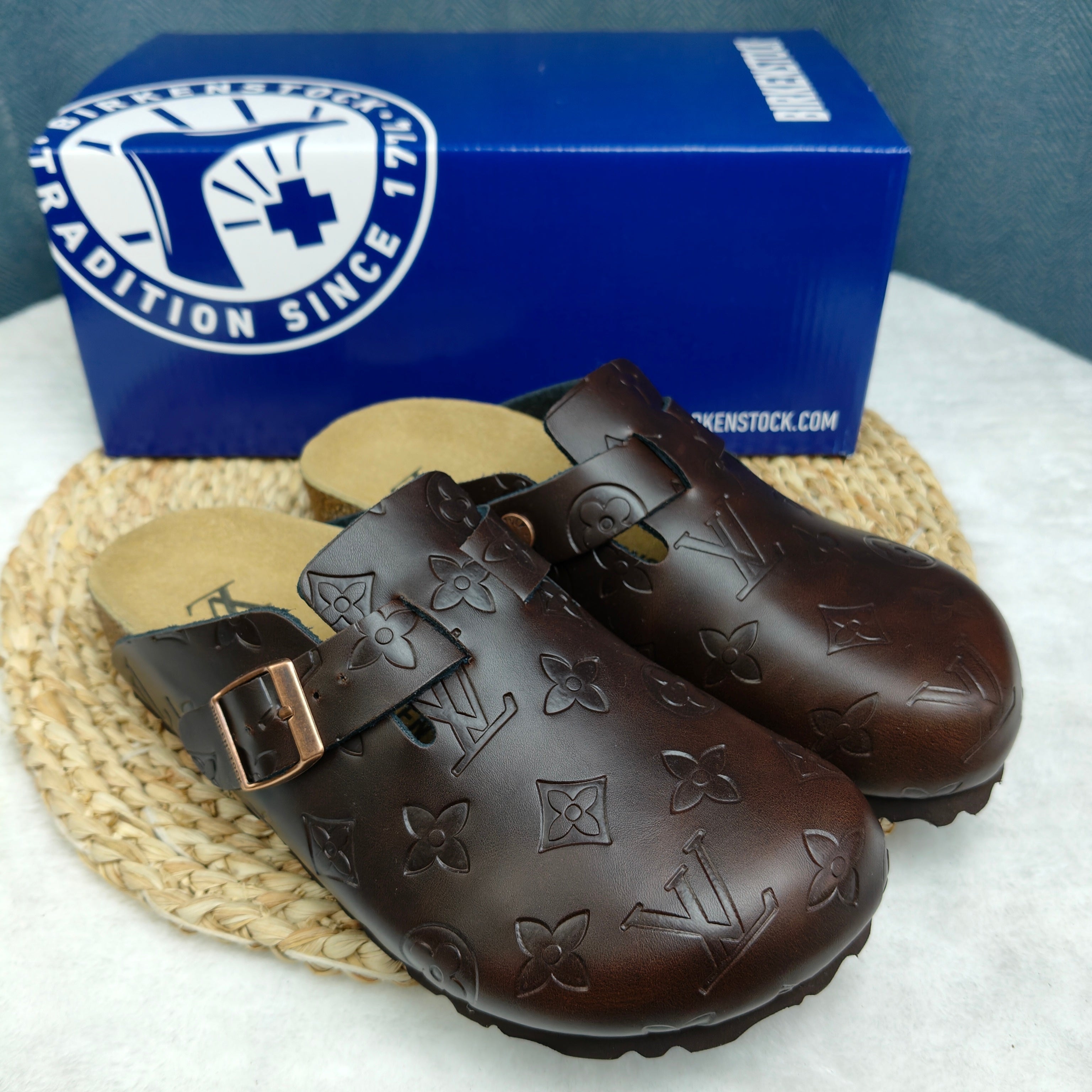 Birkenstock Boston Shiny Leather Casual Shoes Joint Edition