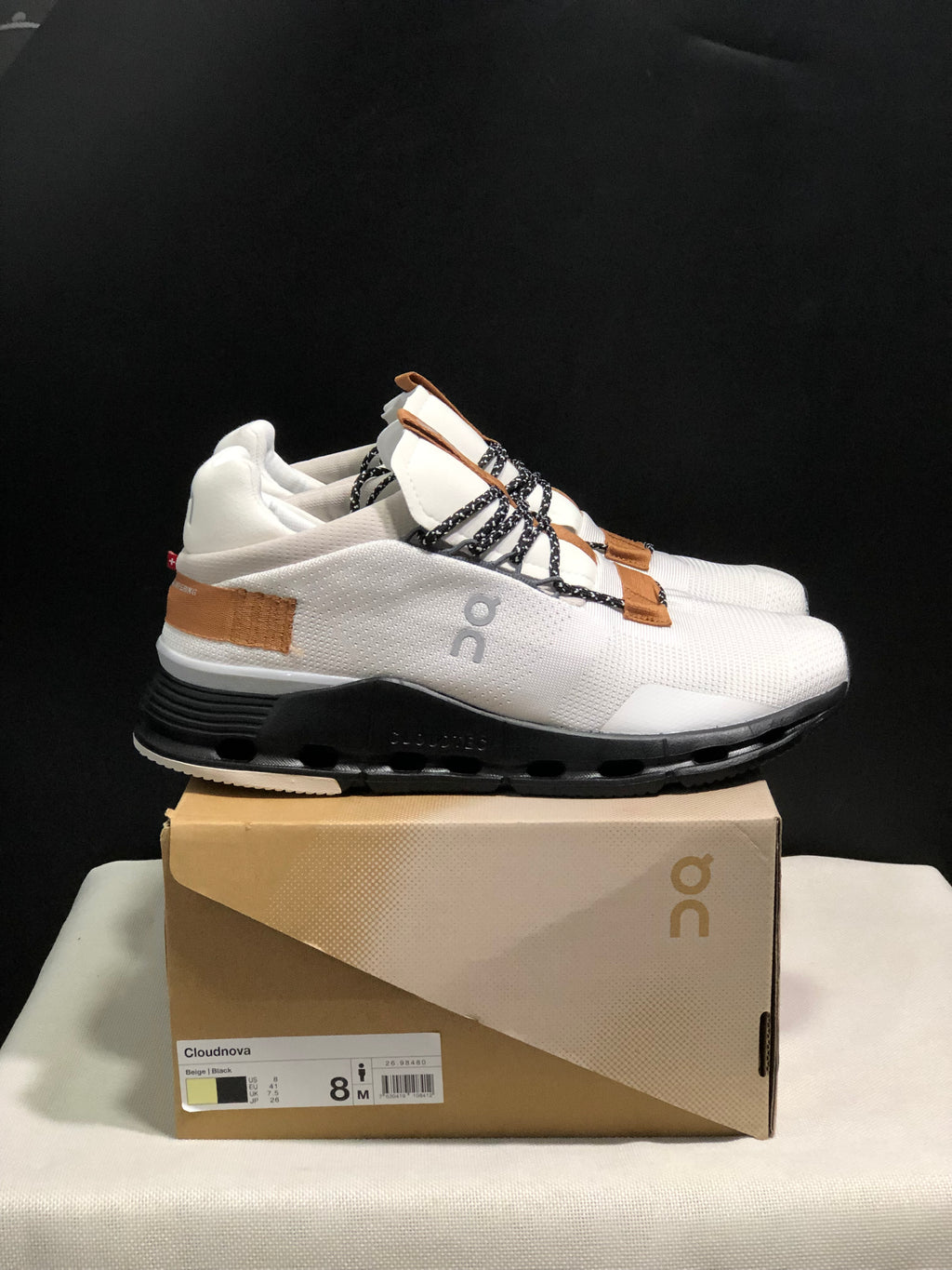 On Running Cloudnova Lightweight Sports Casual Shoes Beige/Balck