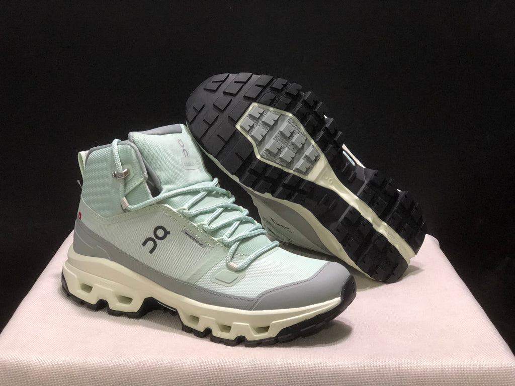 On Running Cloudrock Mid WP High-Top Hiking Shoes Mineral/Aloe
