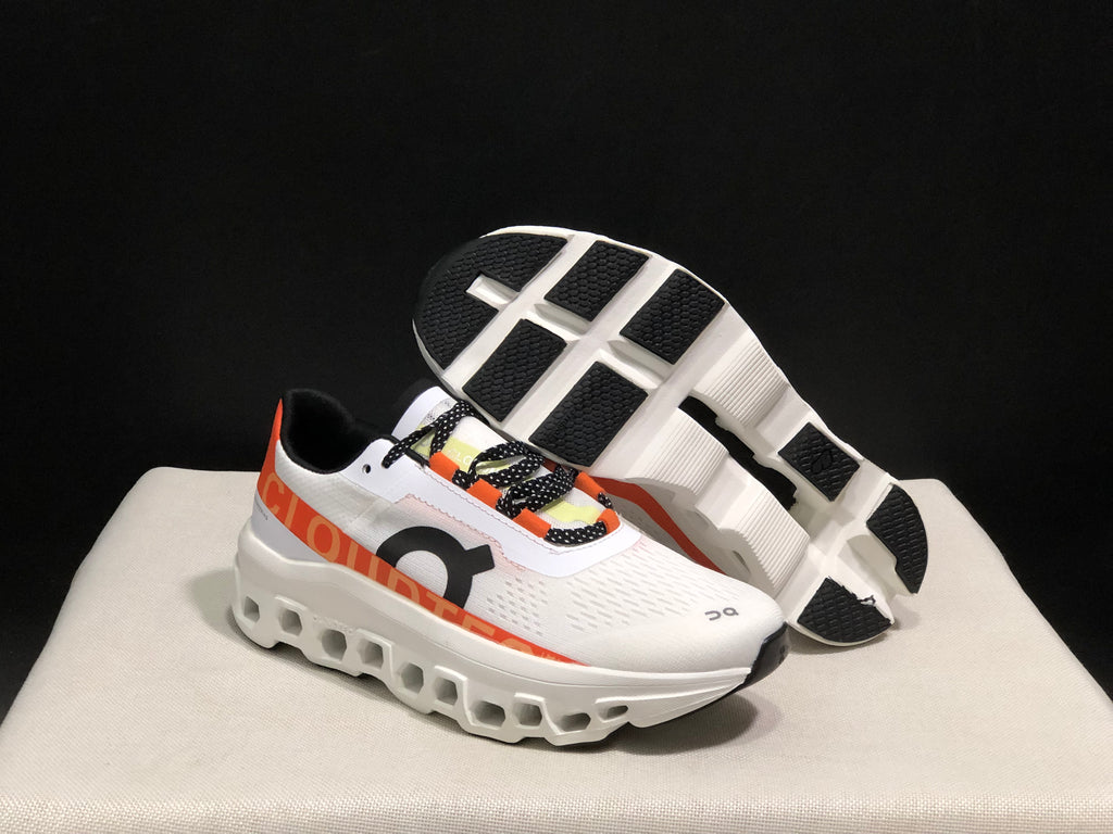 On Running Cloudmonster Anti-Slip Running Shoes White/Orange