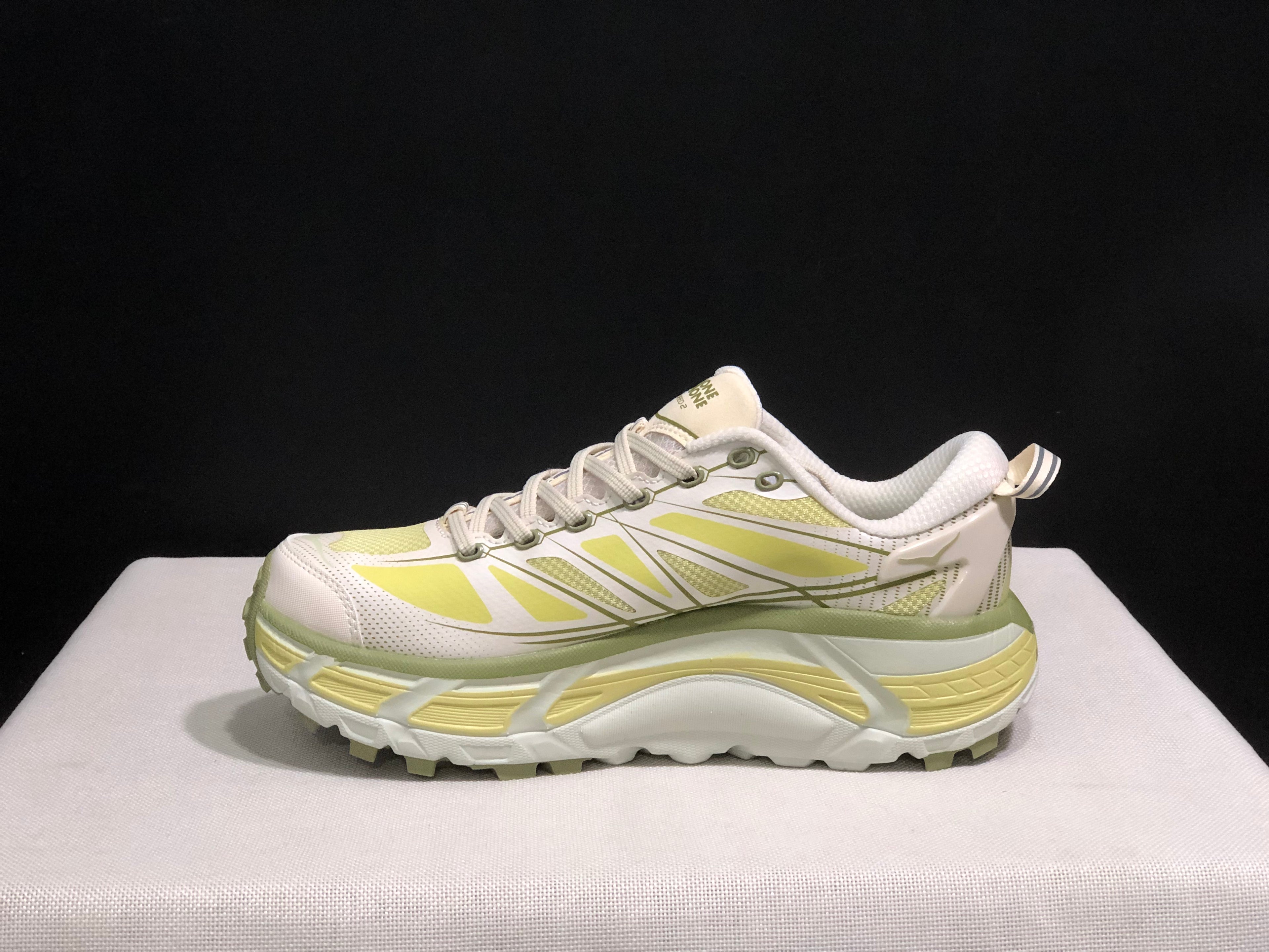 Hoka One One Mafate Speed 2 Mountain Anti-slip Running Shoes Sneakers Light Yellow