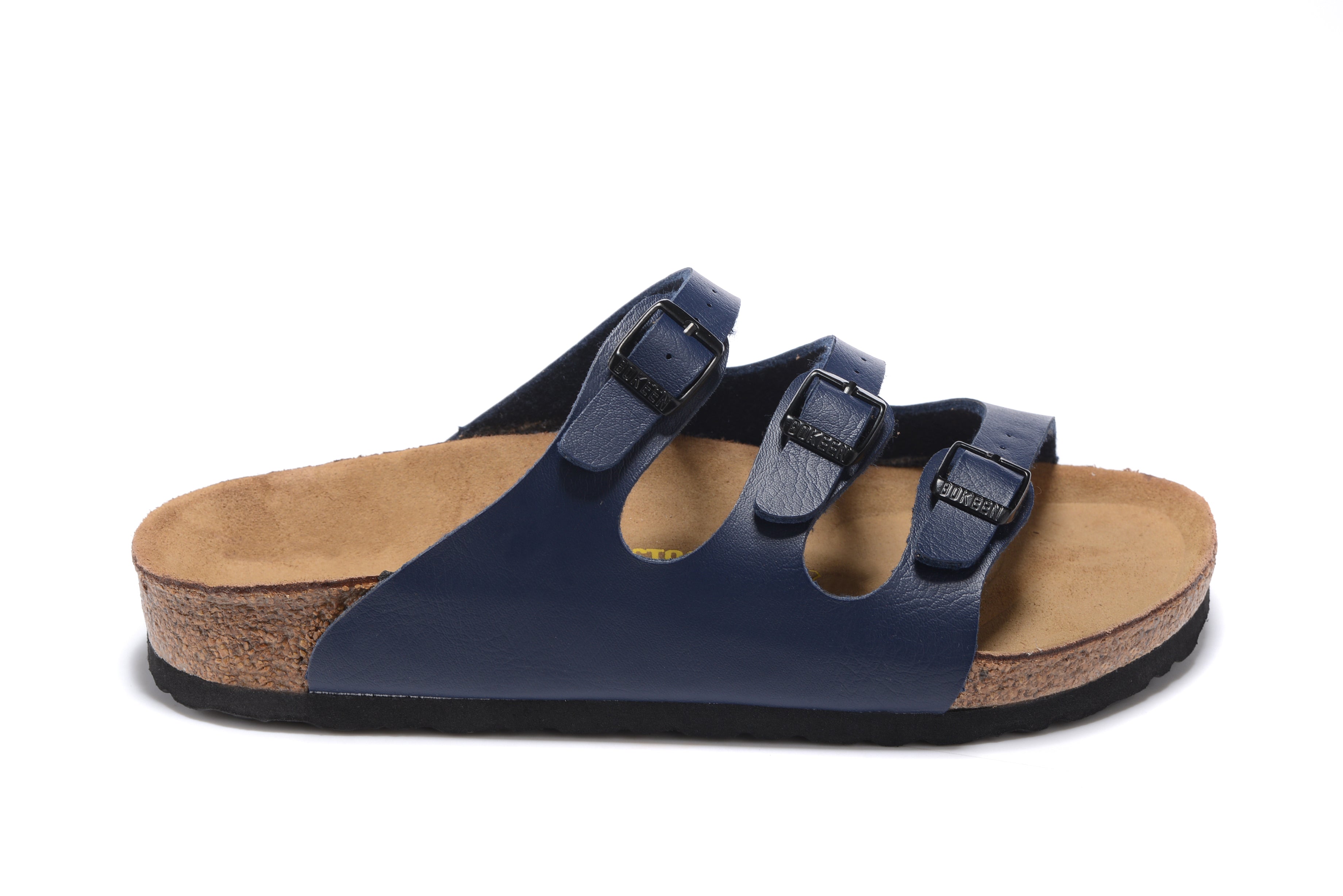 Birkenstock Florida Three-Buckle Matte Leather Sandals