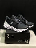 On Running Cloudstratus Shock-Absorbing And Breathable Running Shoes Black/White