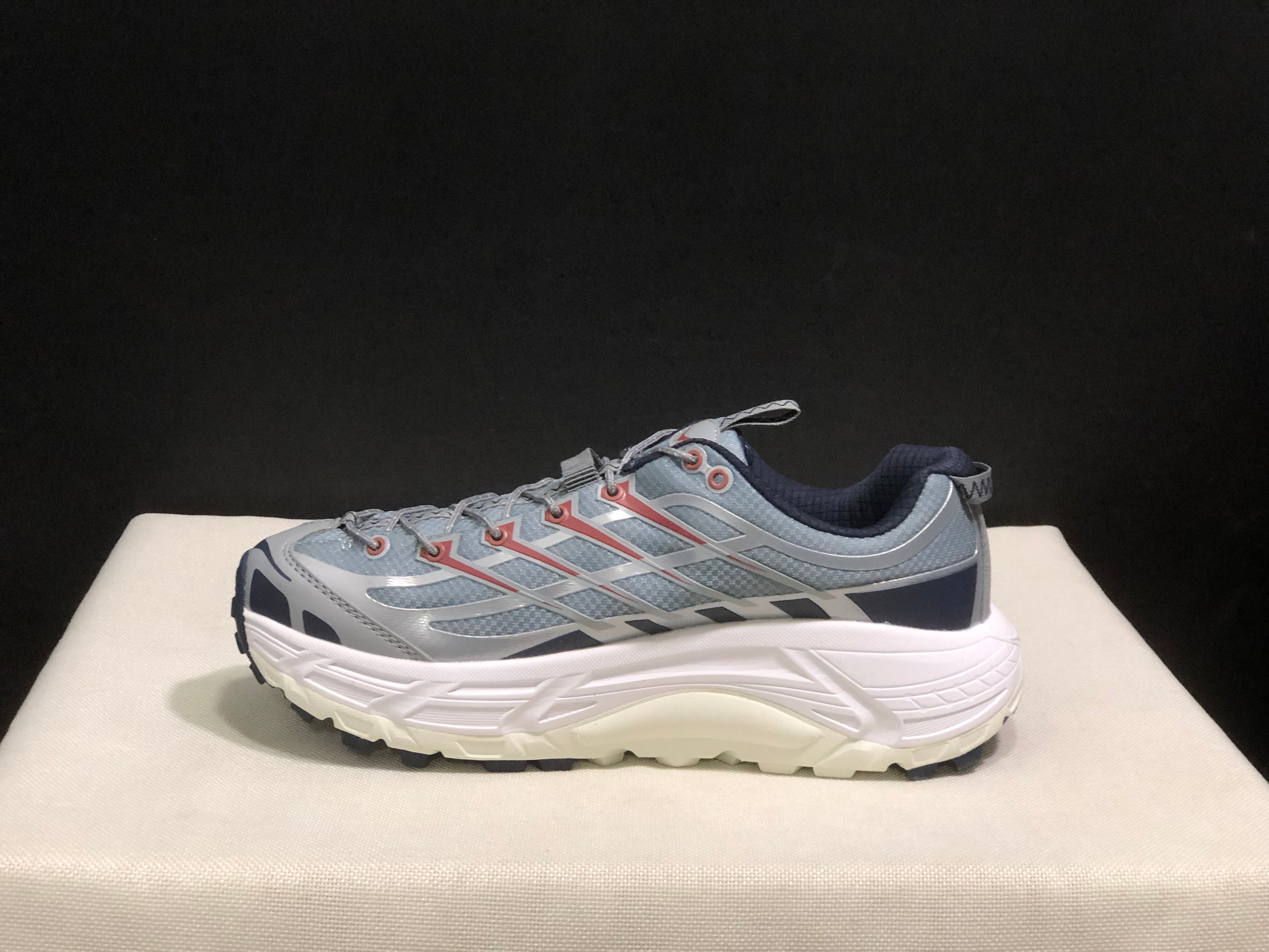Hoka One One Mafate Three 2 Anti-slip Running Shoes Sneakers Silver