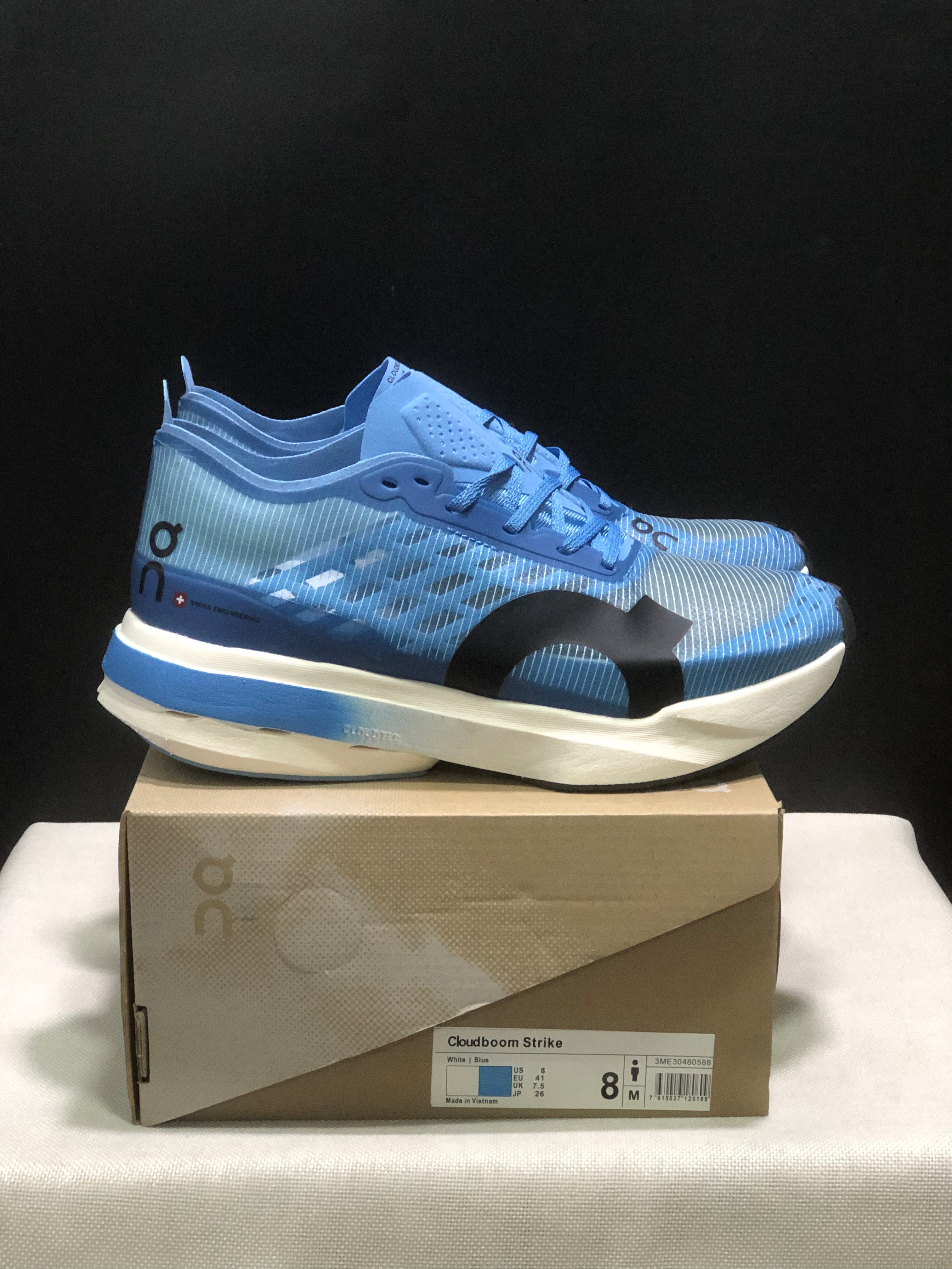 On Running Cloudspike Amplius Shock-Absorbing And Wear-Resistant Marathon Road Running Shoes Blue