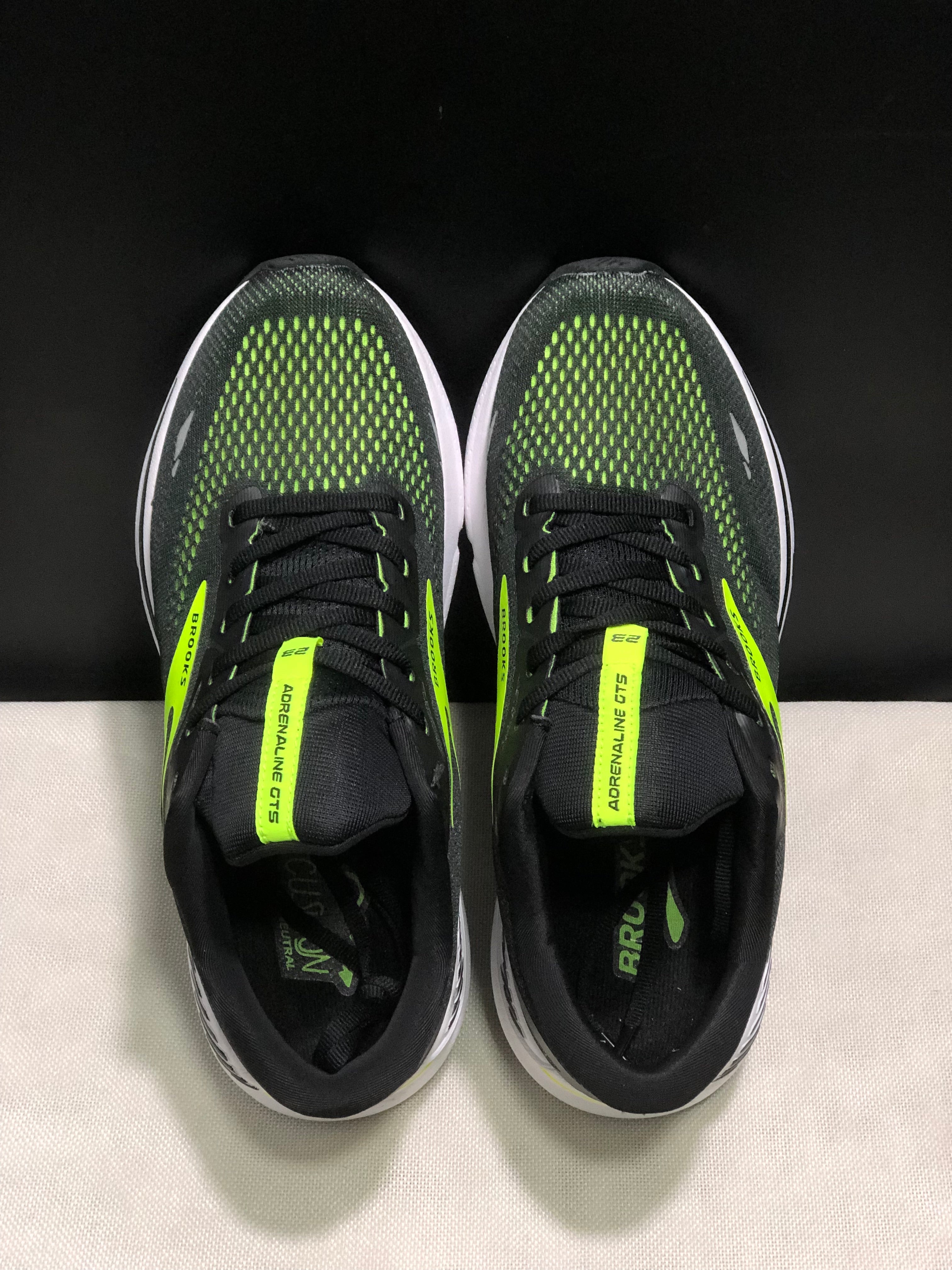Brooks Adrenaline GTS 23 Shock-absorbing Wear-resistant Low-top Running Shoes Black/Green