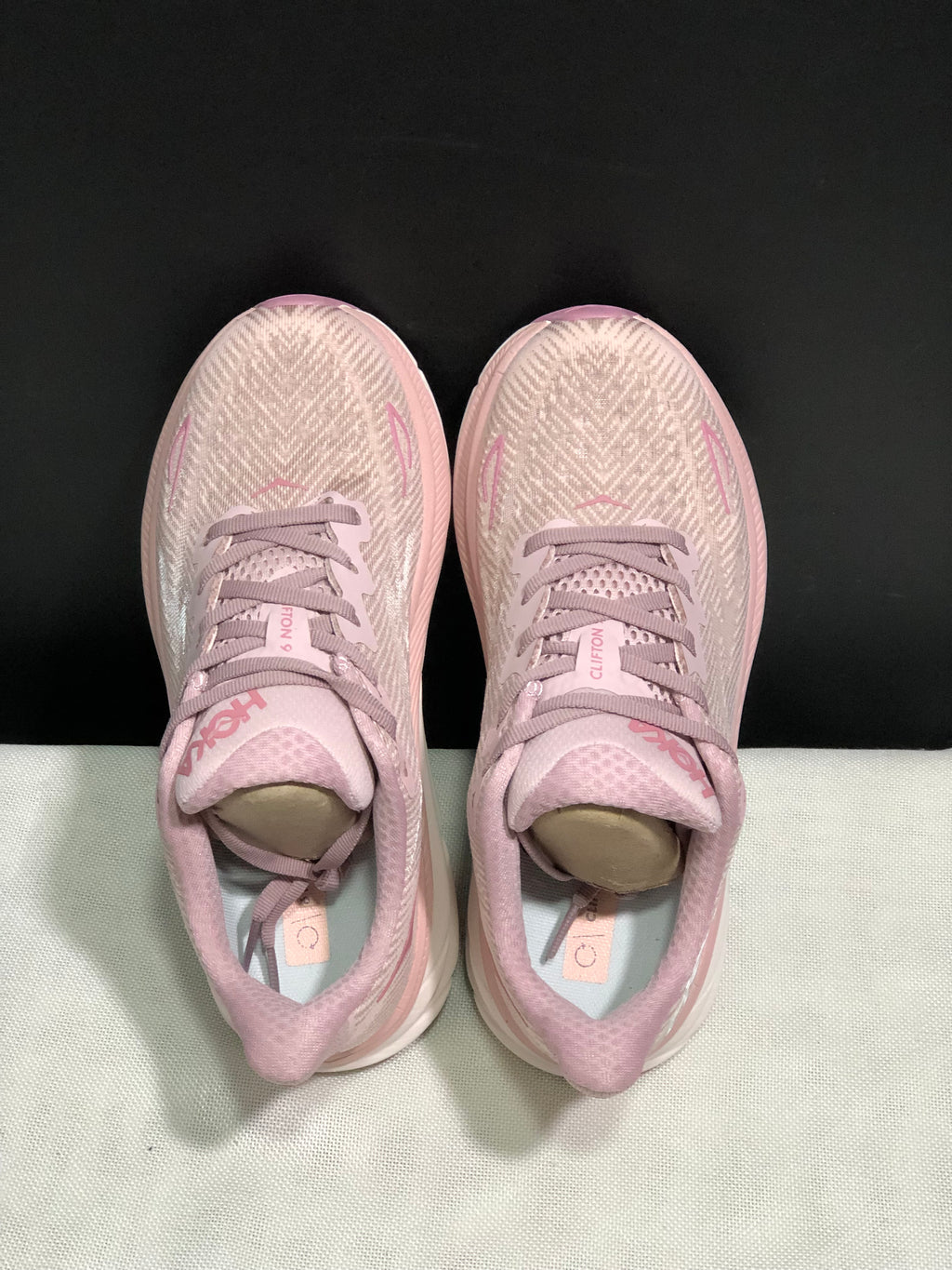Hoka One One Clifton 9 Running Shoes Athletic Shoes Sneakers Light Pink