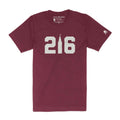 216 Terminal Tower - Unisex Crew - Heather Cardinal T-Shirt