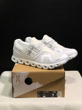 On Running Cloud 5 White Lightweight Running Shoes
