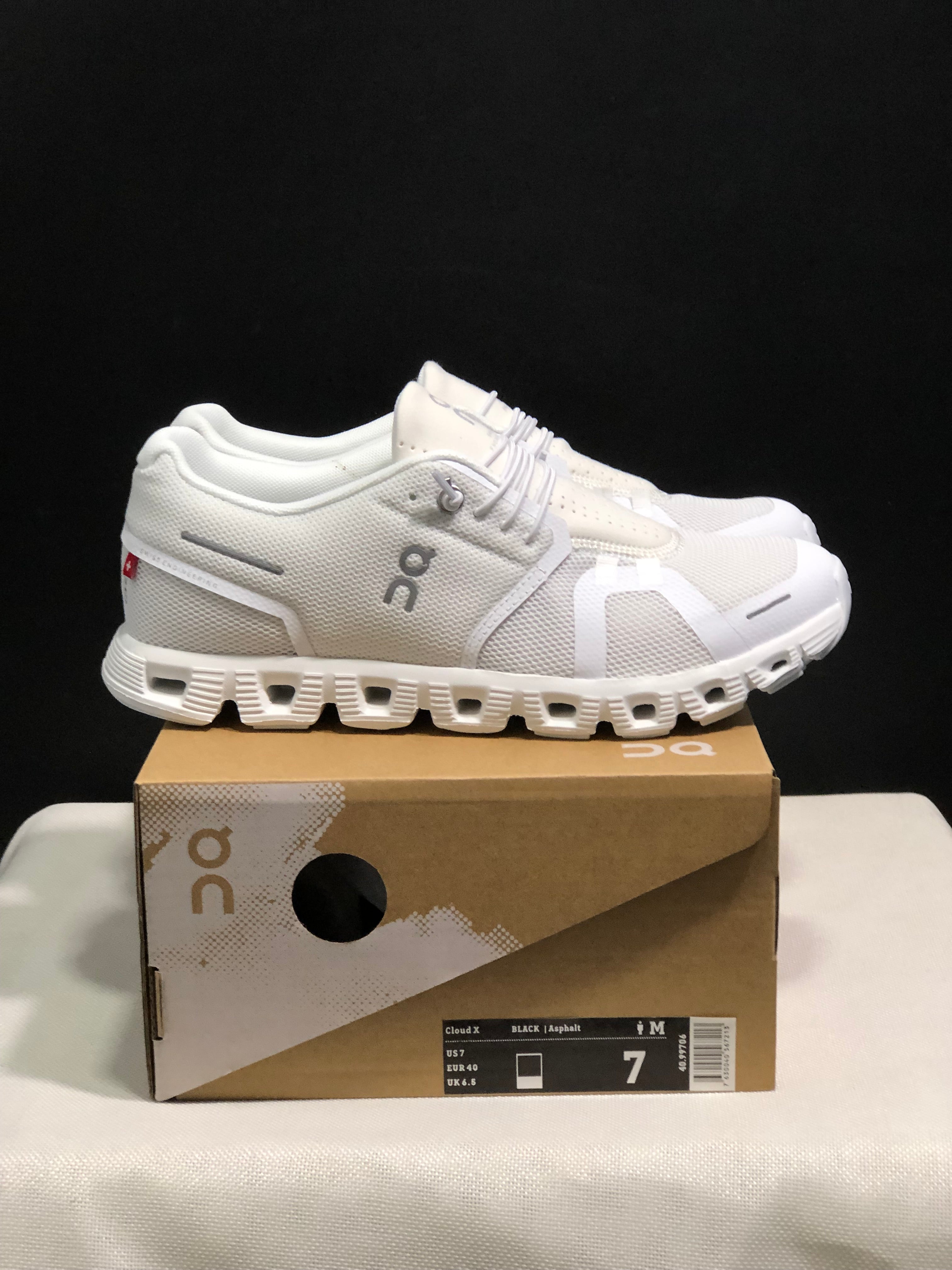 On Running Cloud 5 White Lightweight Running Shoes