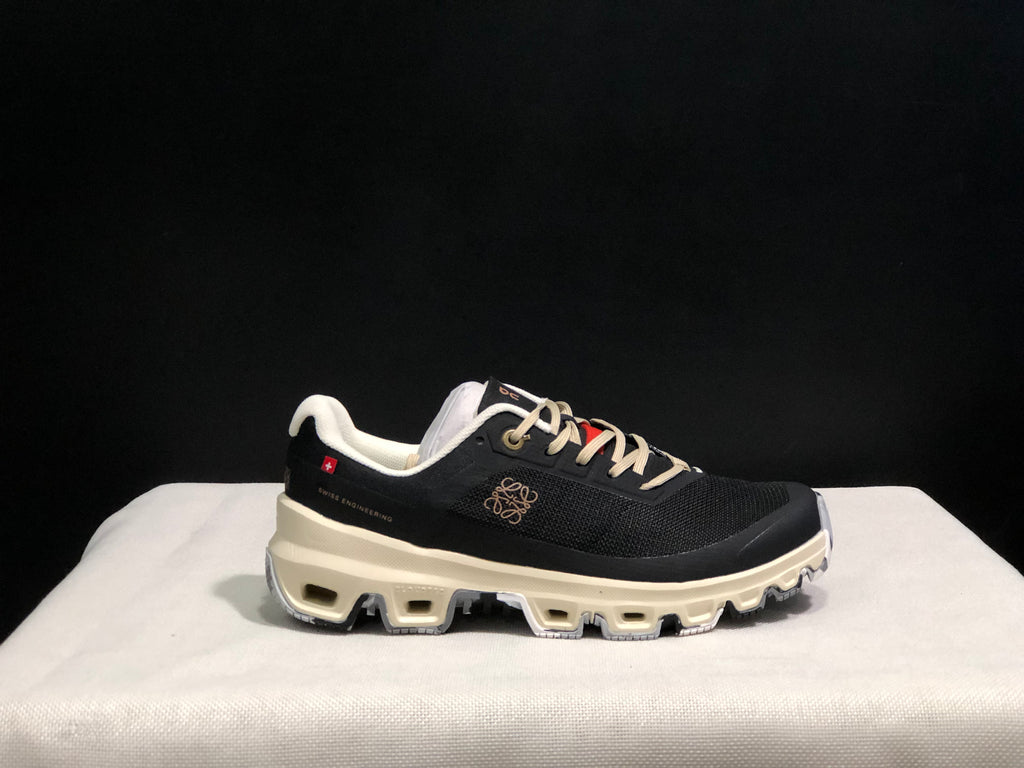 LOEWE x On Running Cloudventrure Fashion Sports Shoes Collaboration Edition Black/Ivory