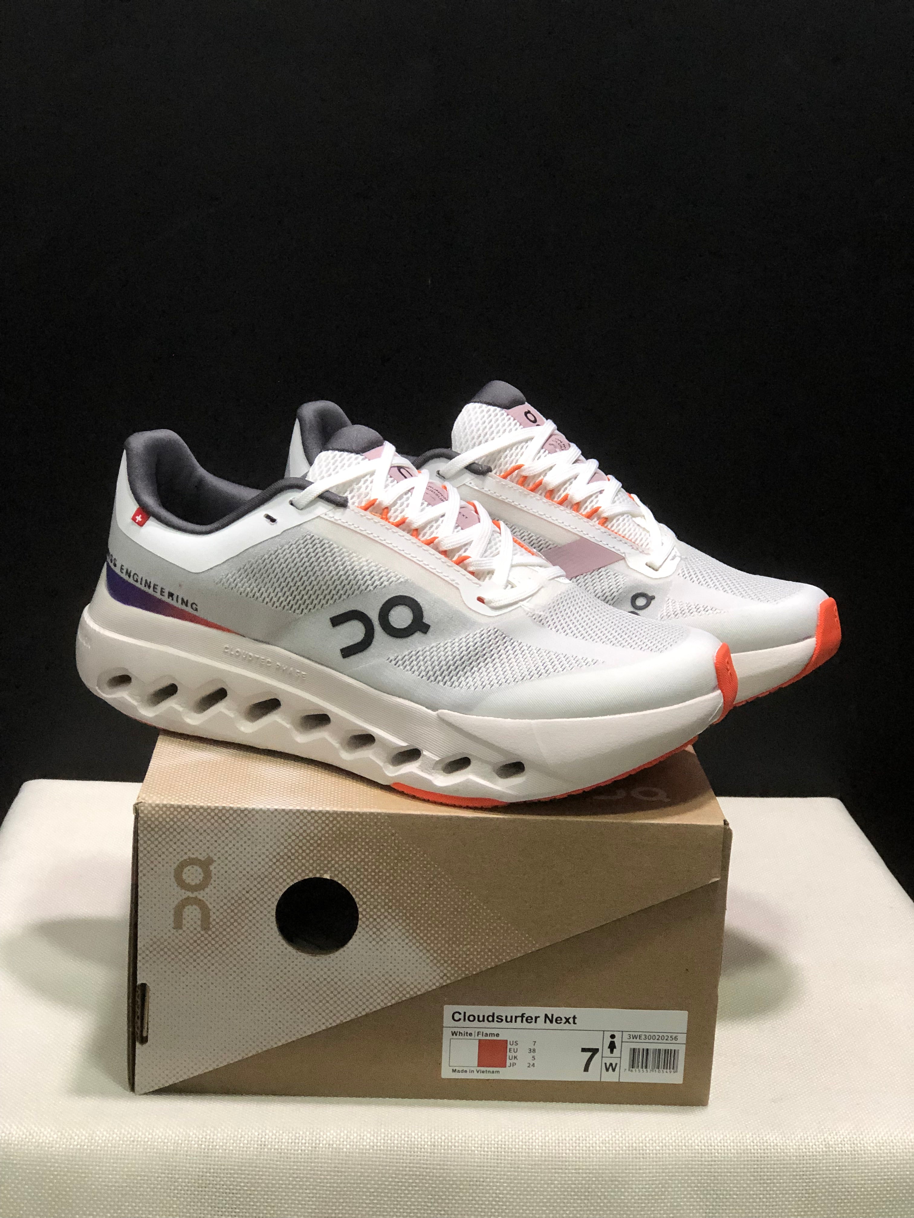 On Running Cloudsurfer Next Casual Running Shoes Grayish-White/Flame