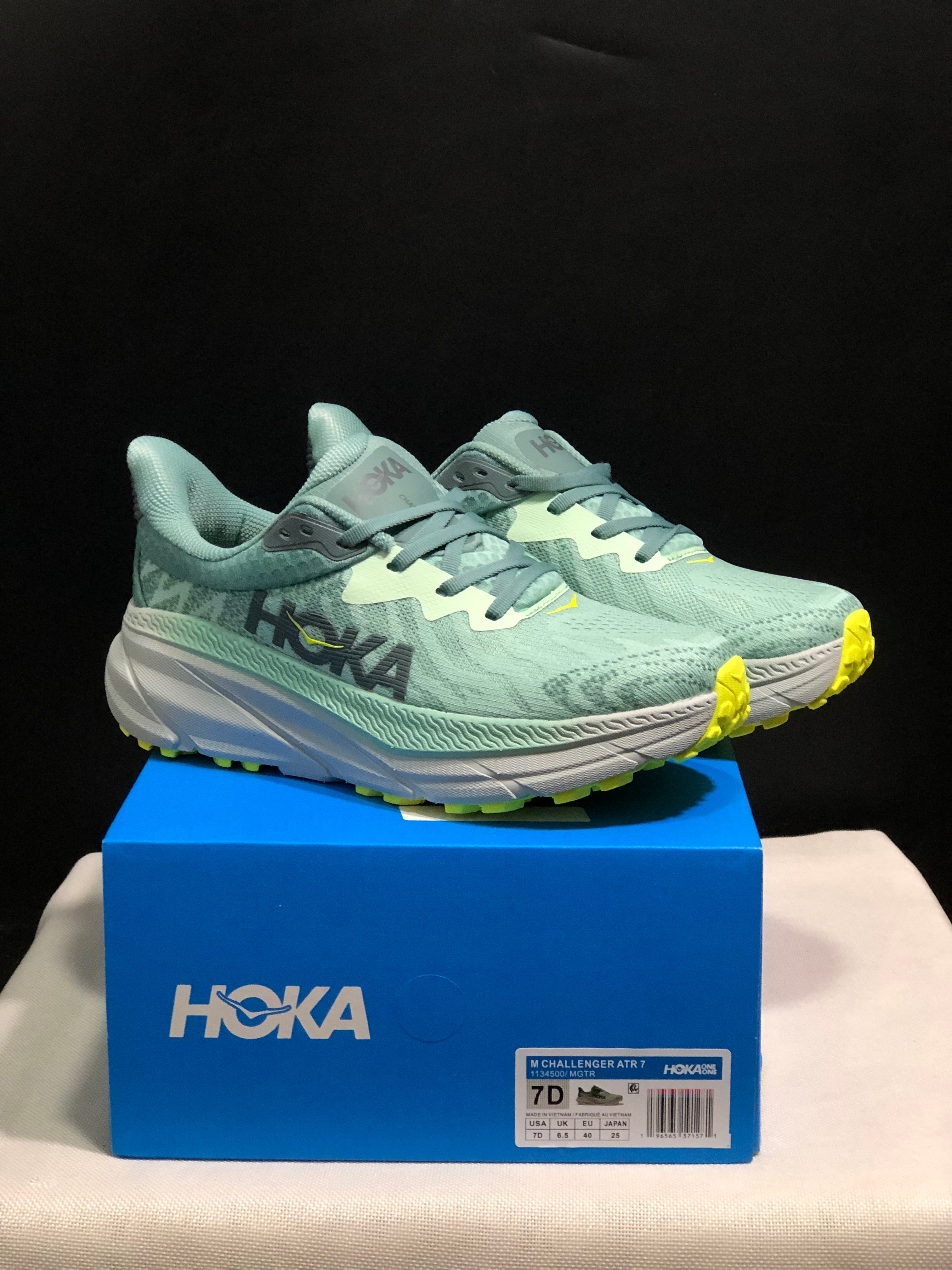 Hoka One One Challenger 7 Shock-absorbing Breathable Running Shoes Sneakers Teal