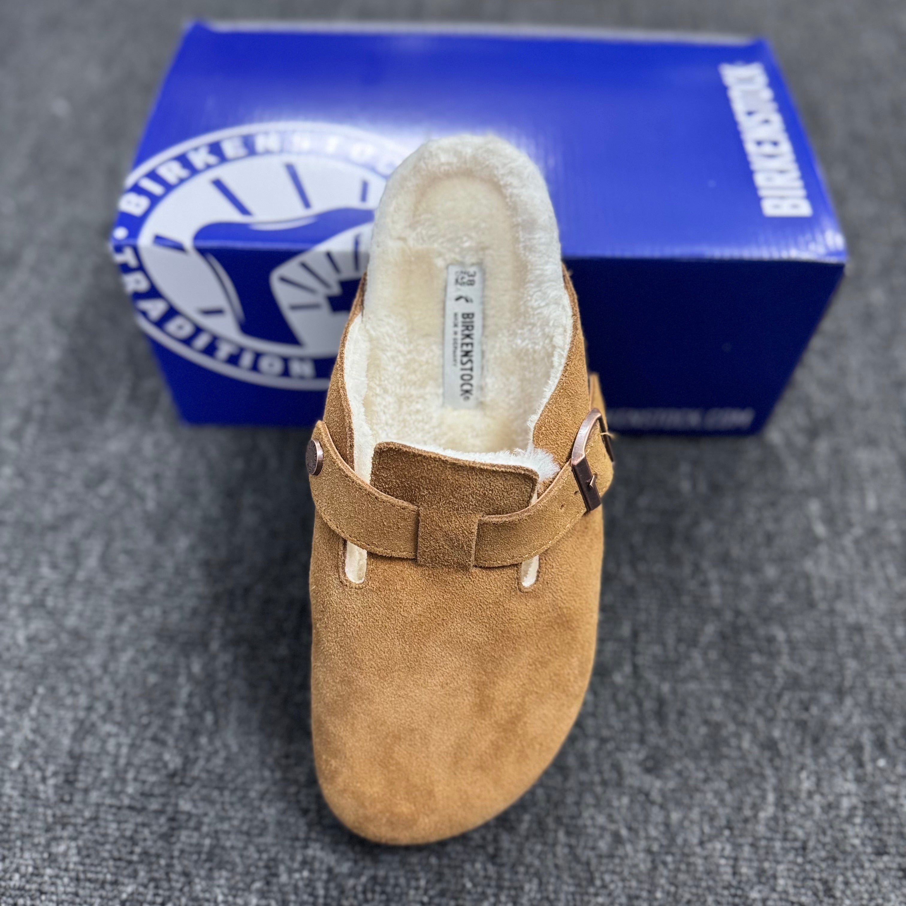 Birkenstock Boston Suede Fleece-Lined Casual Shoes