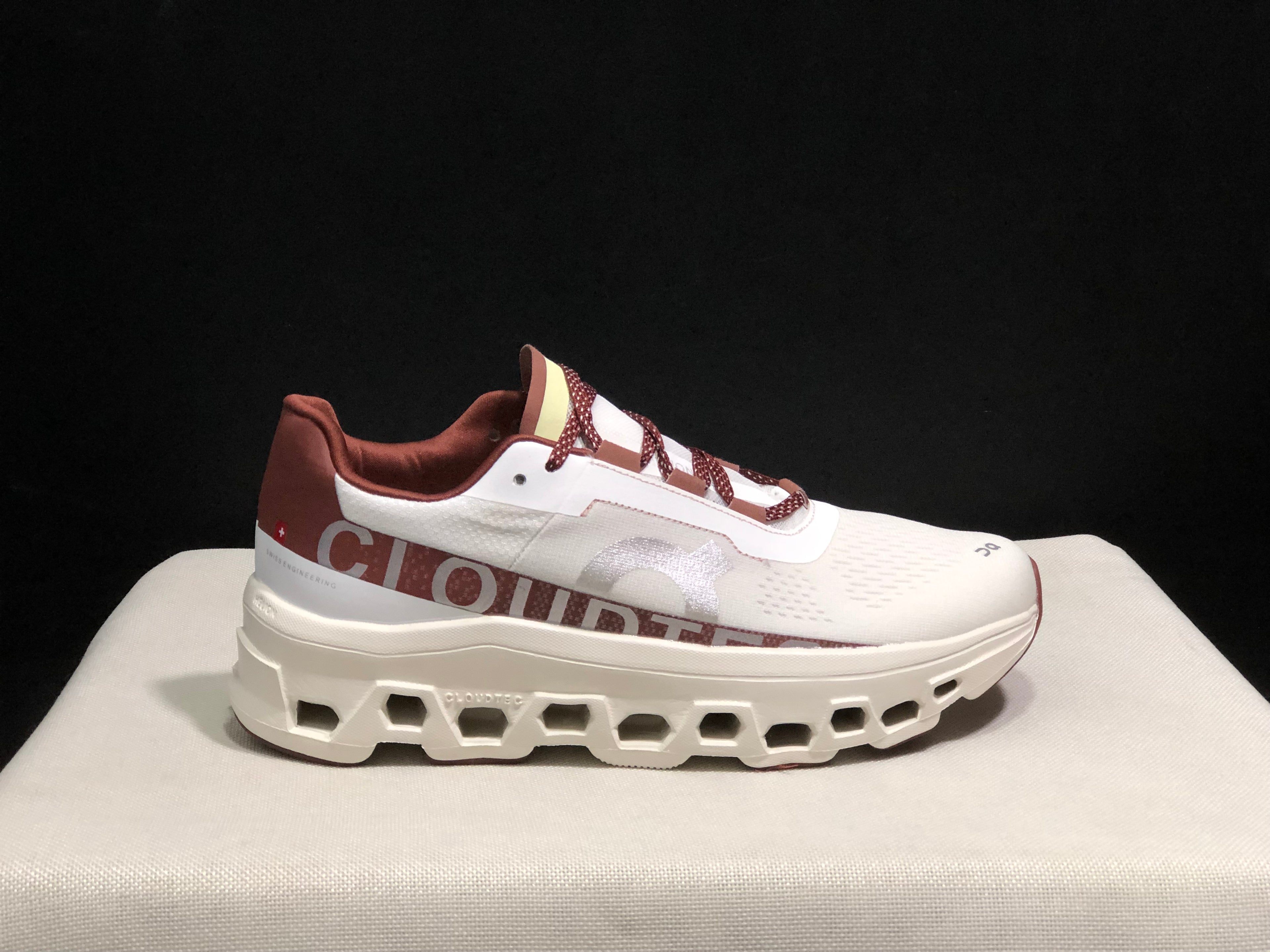 On Running Cloudmonster CNY Shock-Absorbing And Anti-Slip Sports Shoes Year Of The Dragon Special Edition Reddish Brown/White