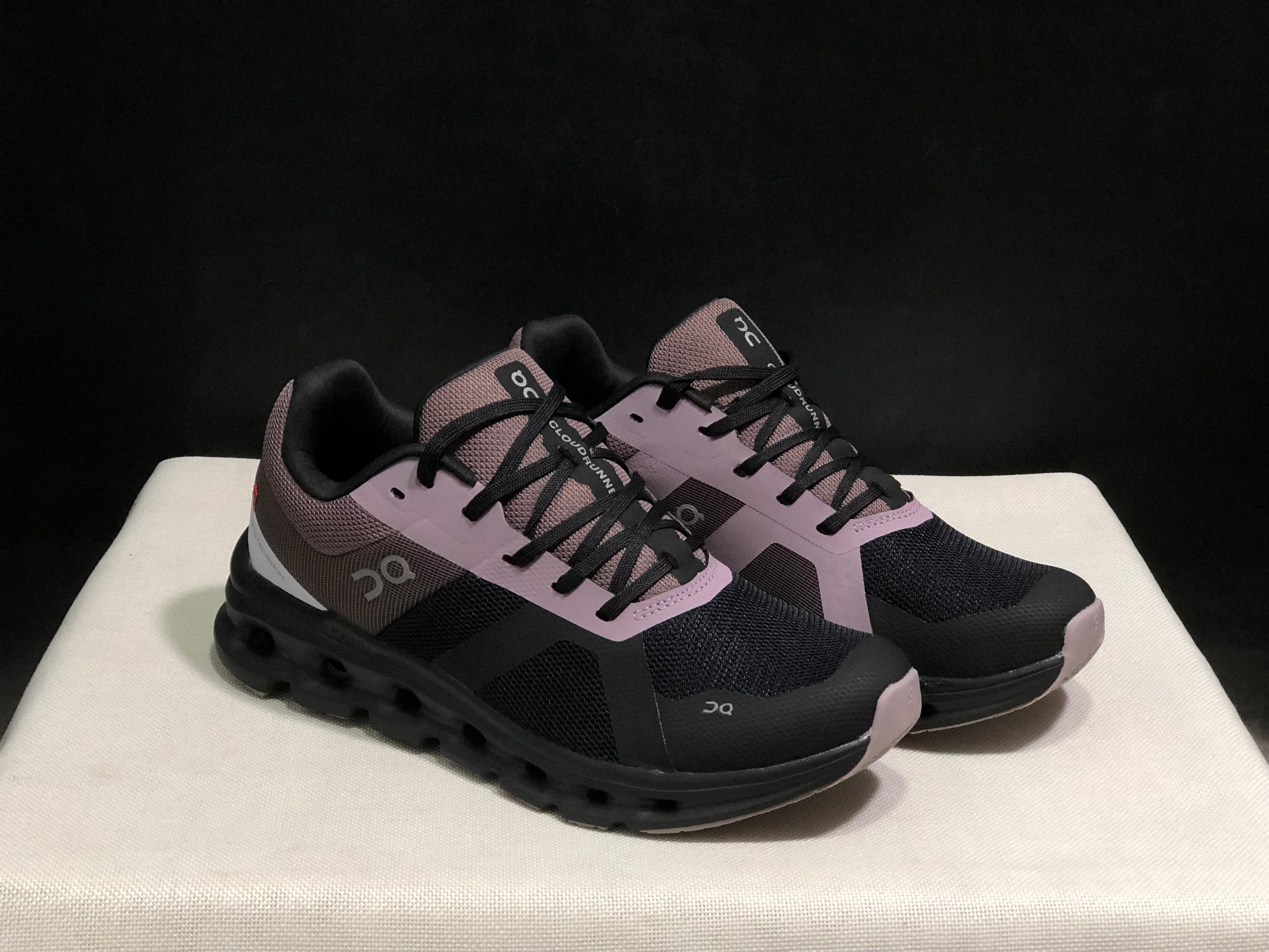 On Running Cloudrunner Anti-Slip Sports Running Shoes Black/Grape