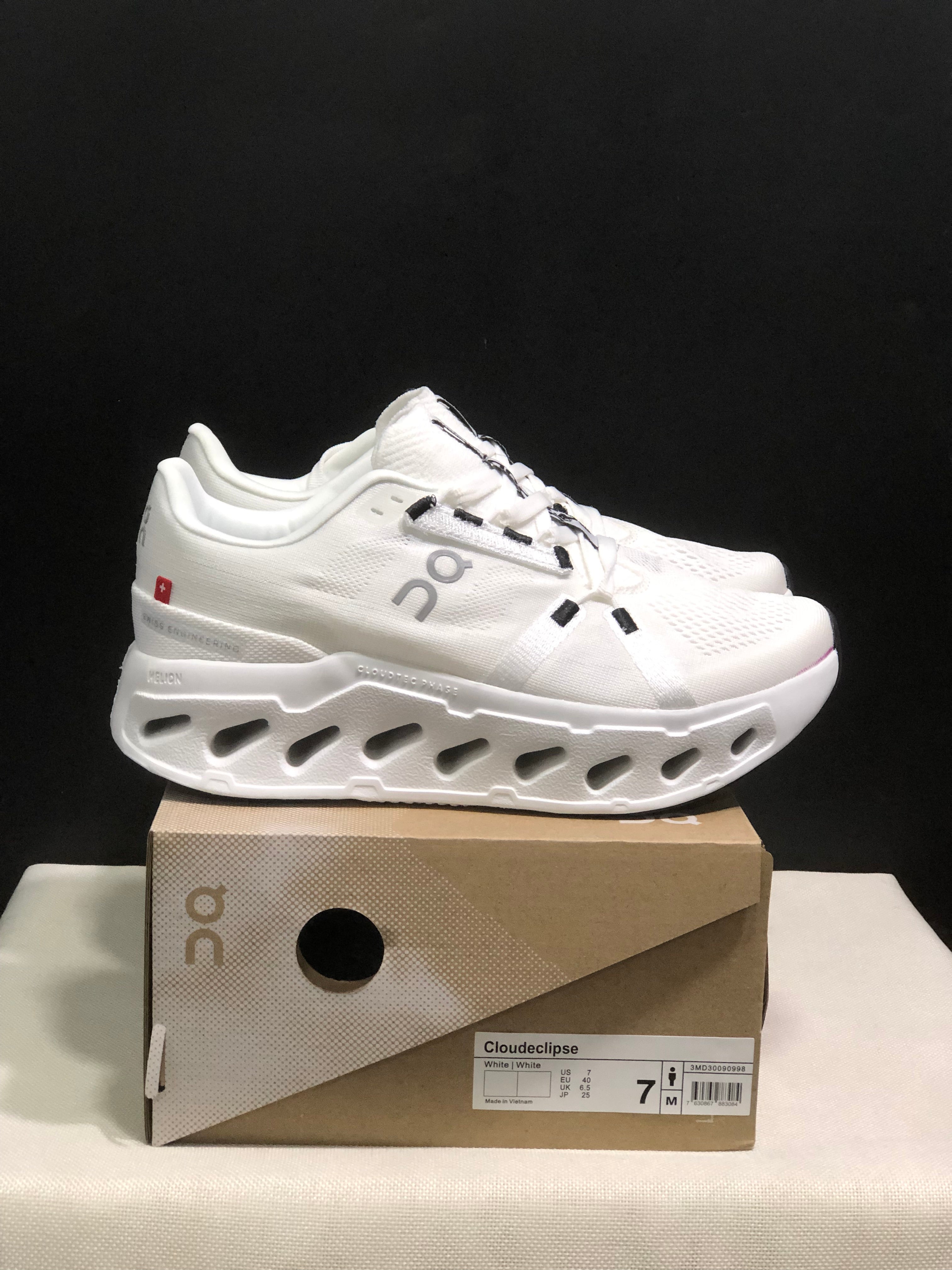 On Running Cloudeclipse Soft And Comfortable Running Shoes White