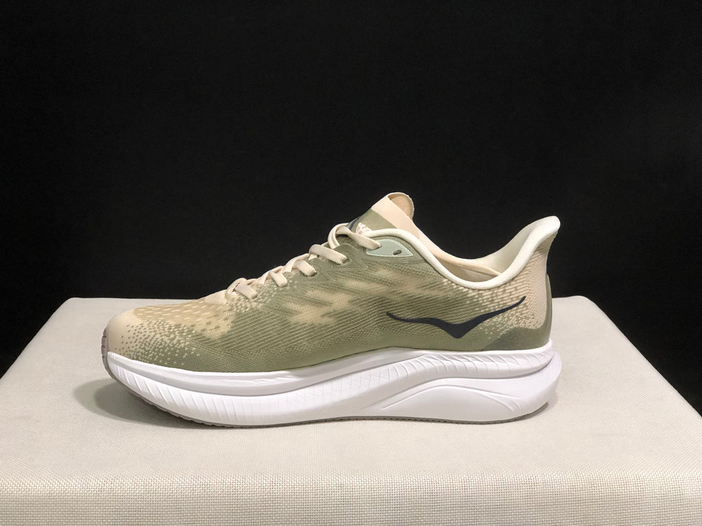 Hoka One One Mach 6 Wear-resistant Breathable Low-top Running Shoes Sneakers Beige