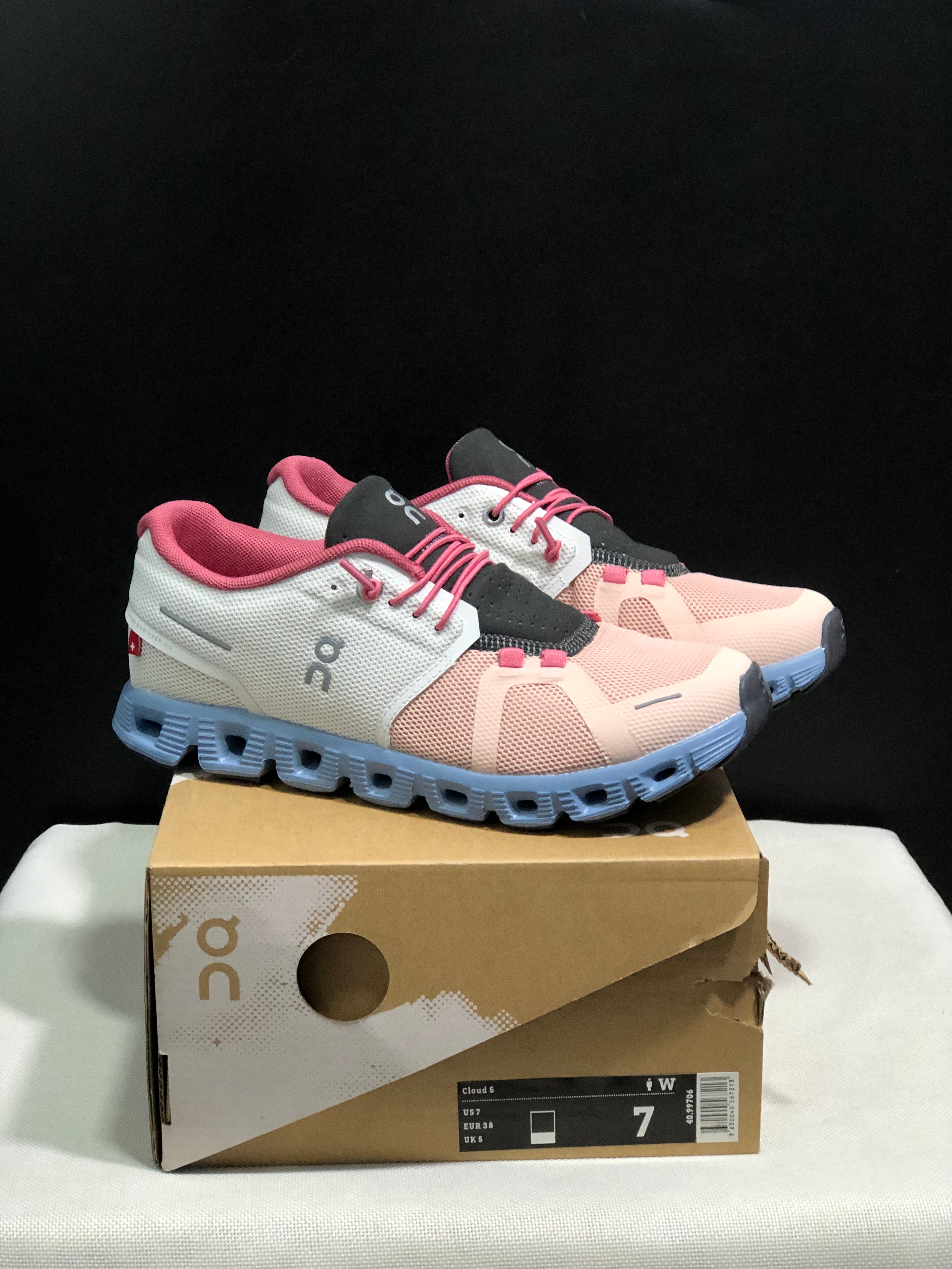 On Running Cloud 5 Lightweight Running Shoes Ice/Prairie