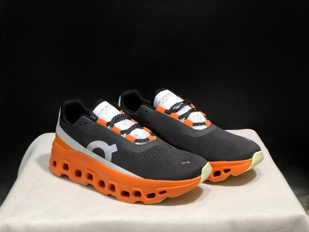 On Running Cloudmonster Anti-Slip Running Shoes Dark Grey/Orange