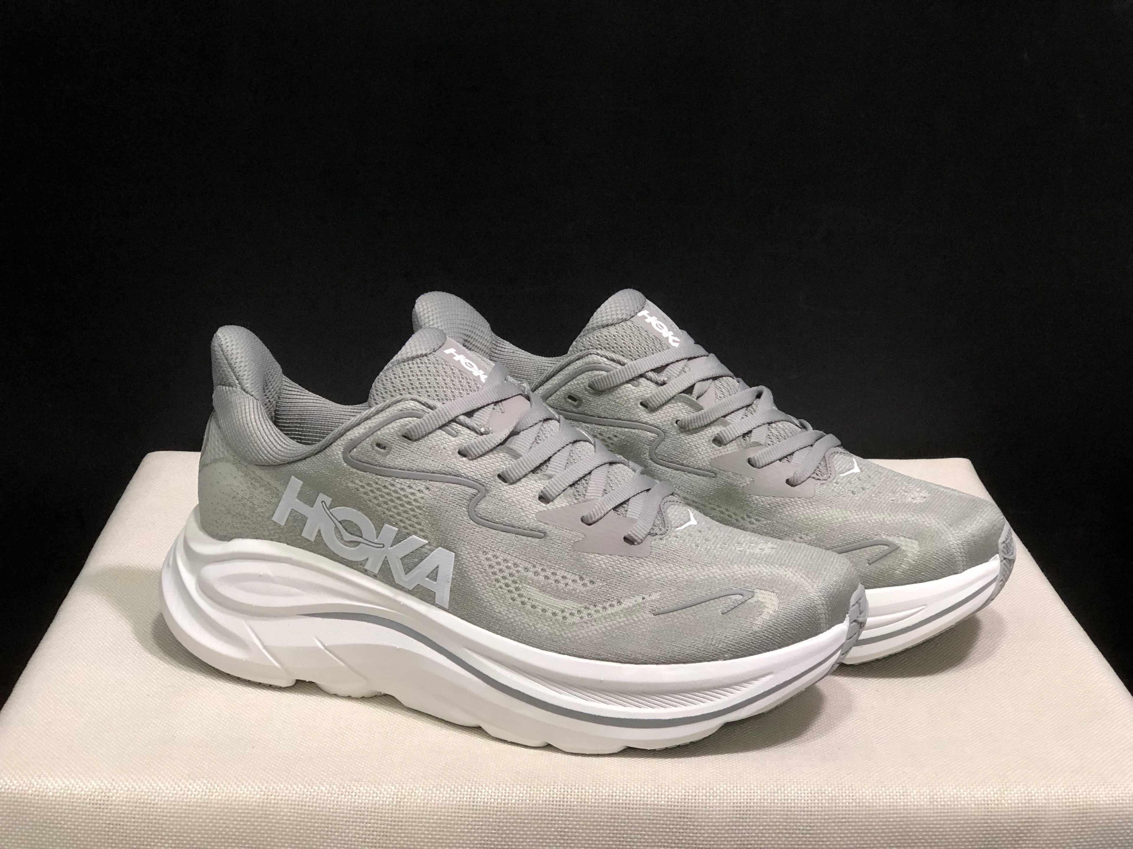 Hoka One One Clifton 10 Fashion Shoes Sneakers Gray