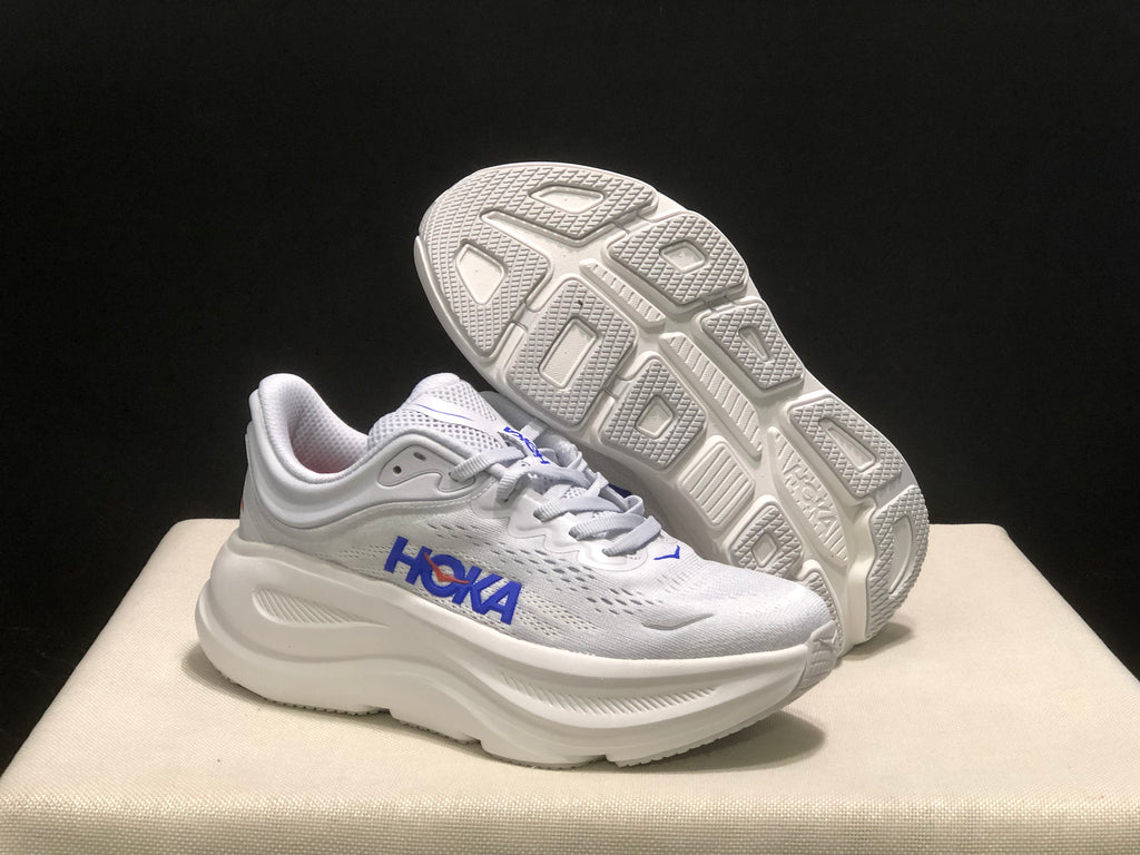 Hoka One One Bondi 9 White Comfortable Low-top Running Shoes Sneakers