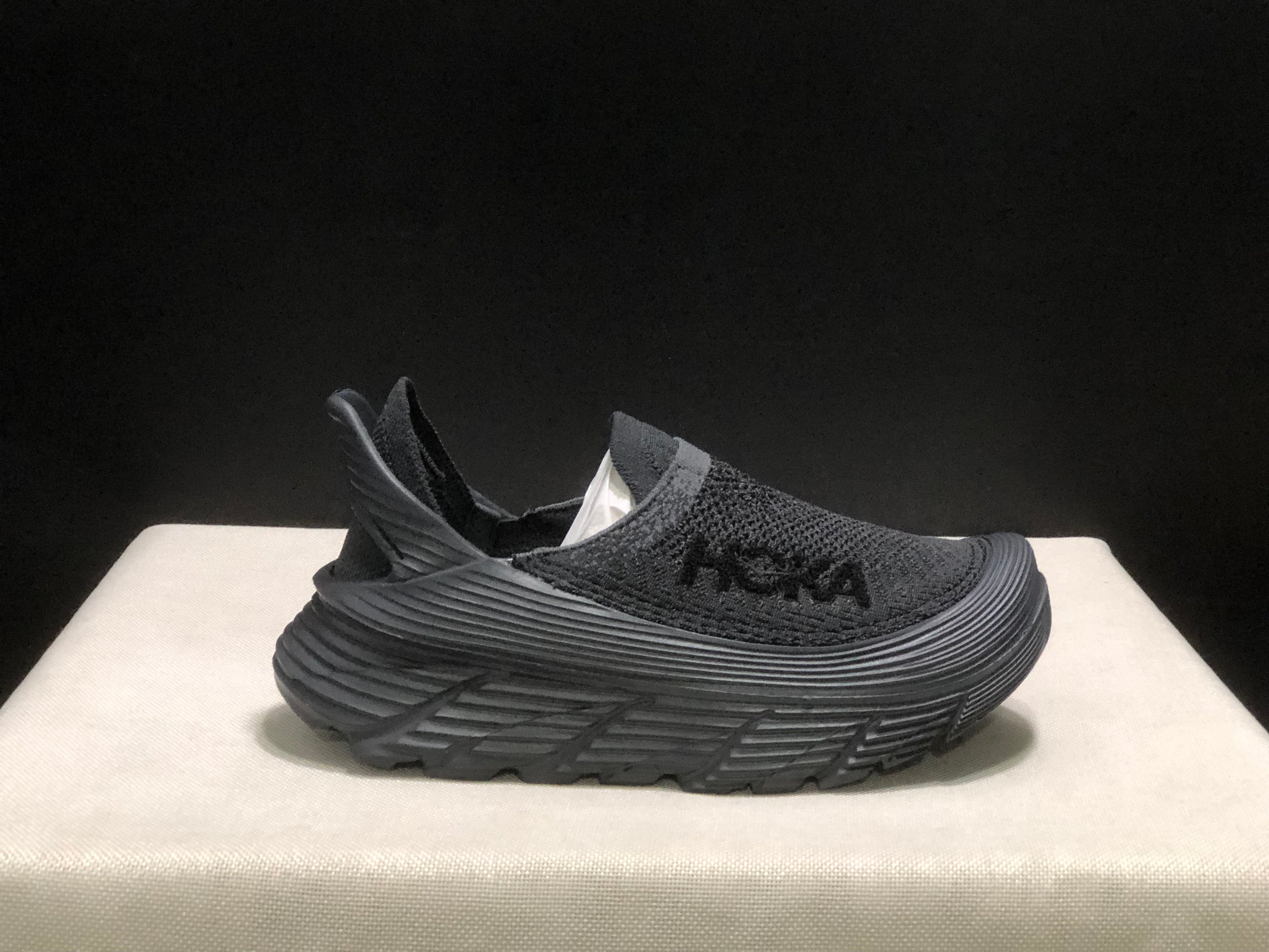 Hoka One One Restore TC Elastic Comfortable Low-top Running Shoes Sneakers Black