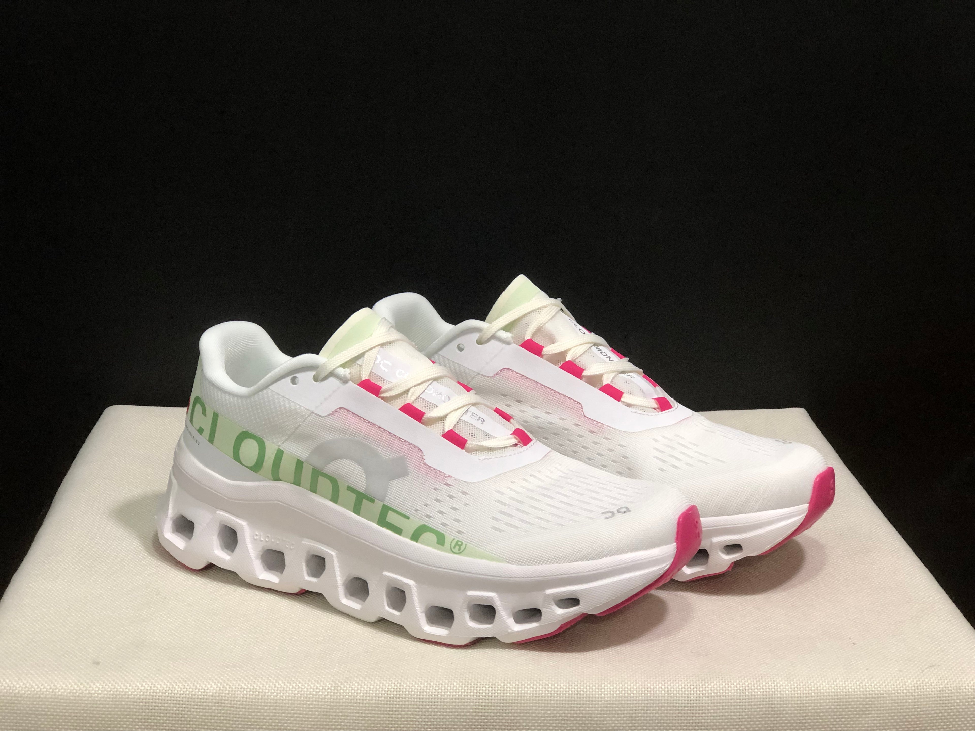 On Running Cloudmonster Anti-Slip Running Shoes White/Lima