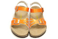 Birkenstock Single Button Orange Butterfly Matte Leather Sandals