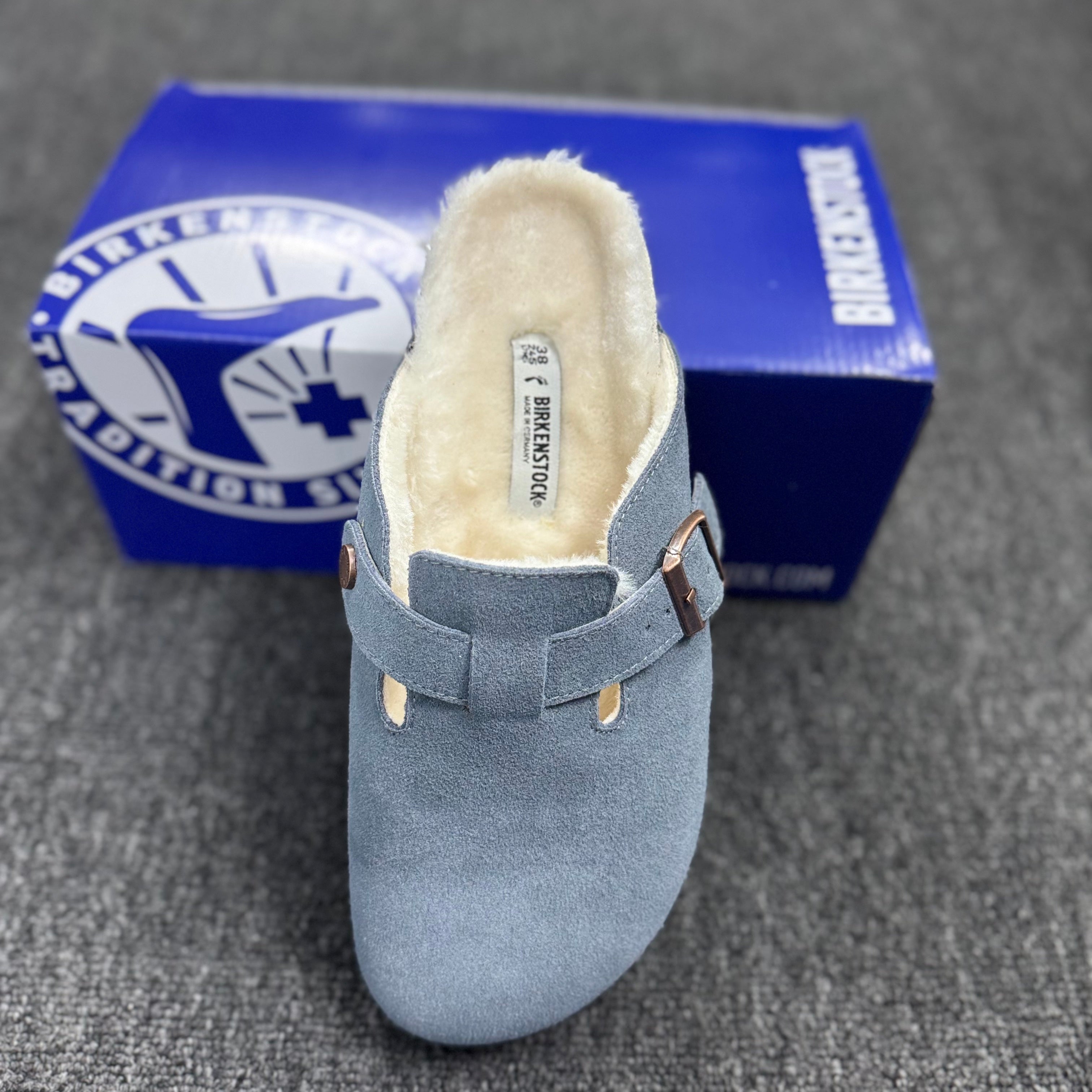 Birkenstock Boston Suede Fleece-Lined Casual Shoes