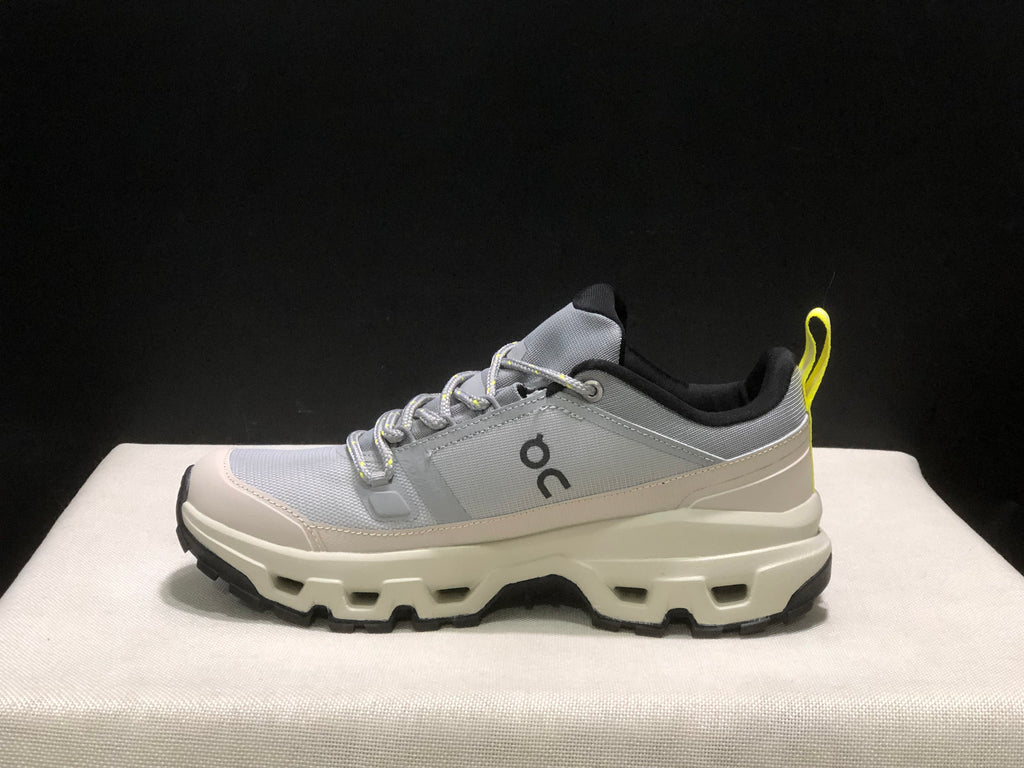 On Running Cloudrock Low WP Hiking Outdoor Shoes Light Grey